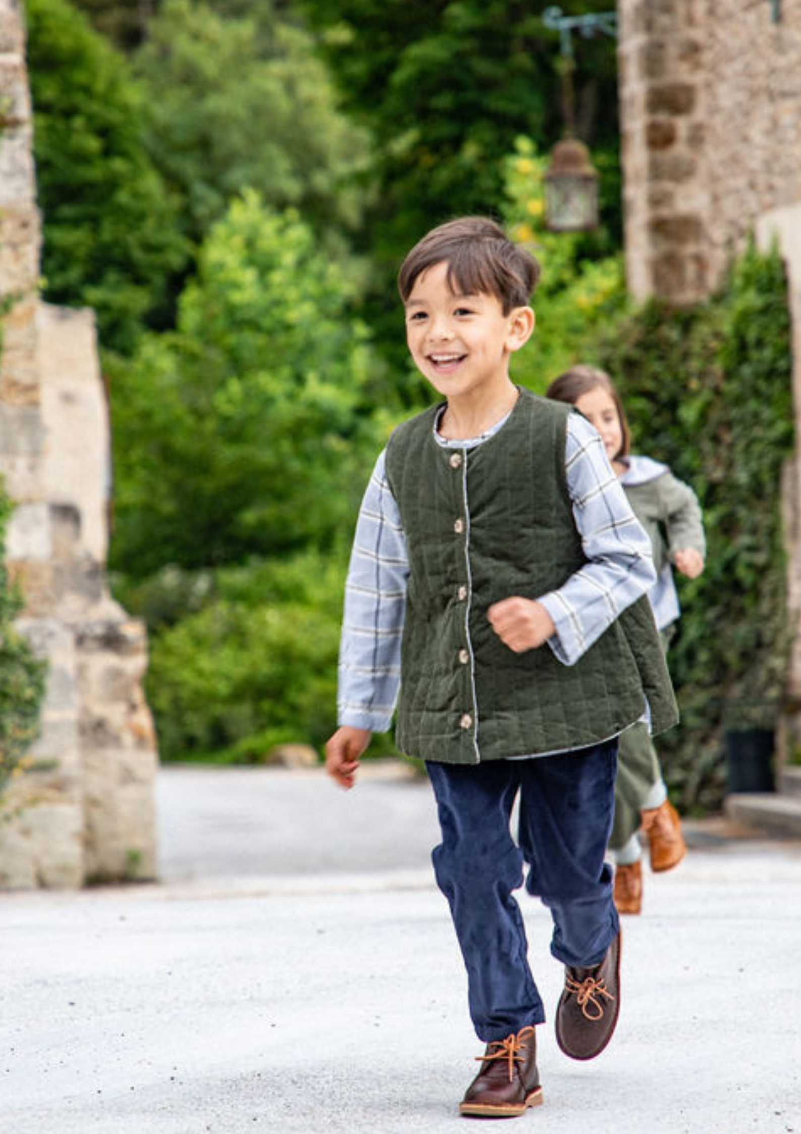 VESTE GABRIEL - Velours vert