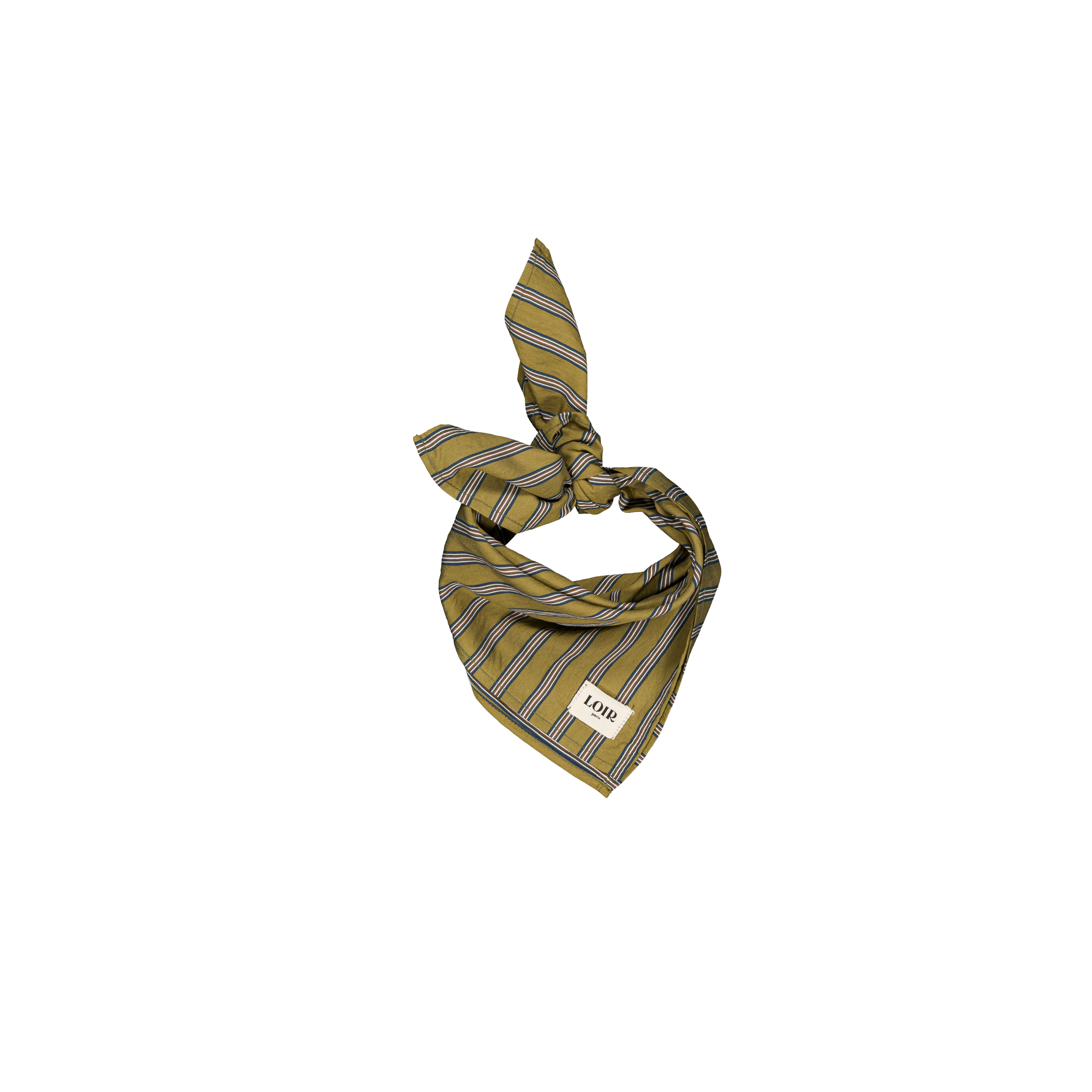 Foulard Alfred - Rayures olive