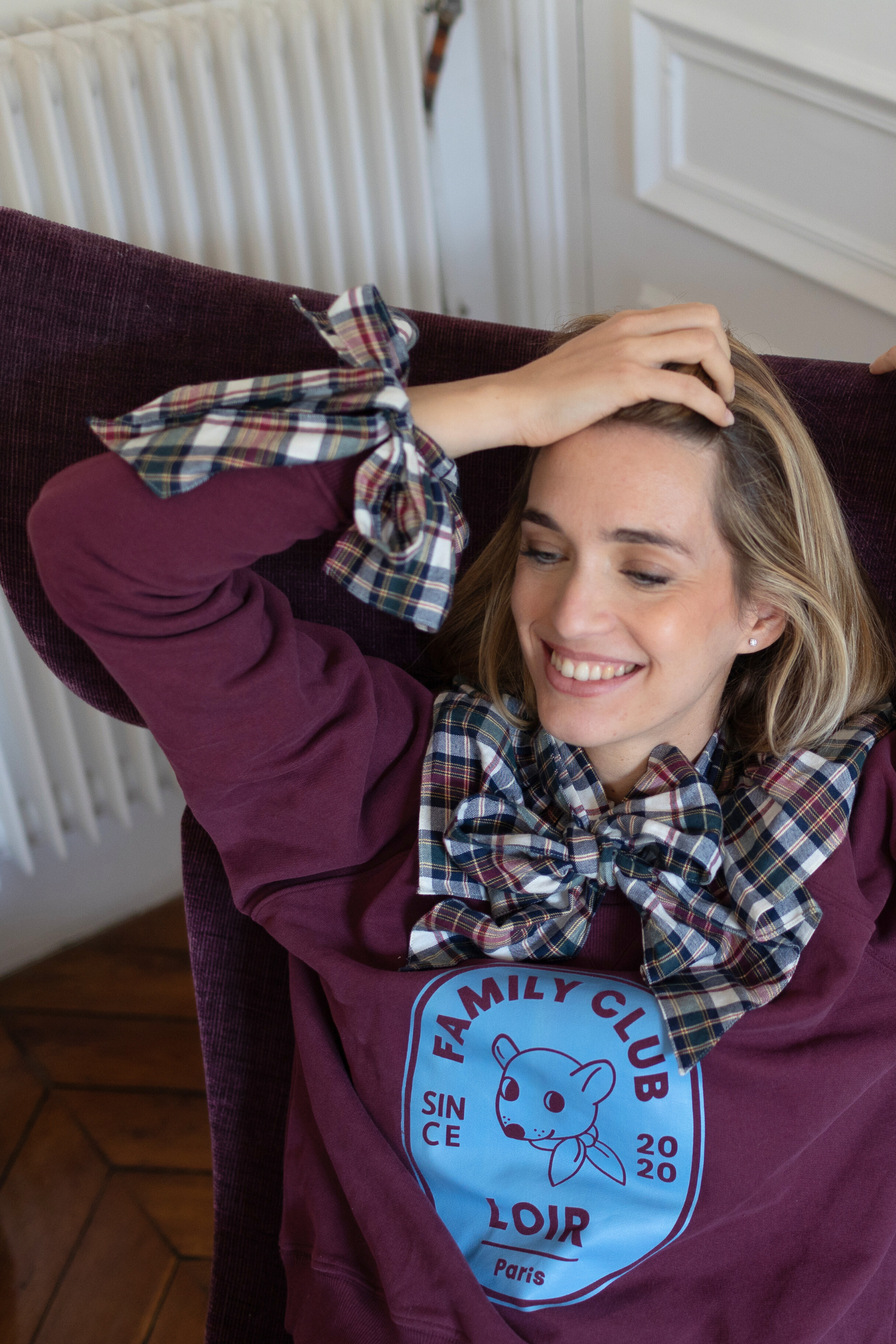 Sweat CLUB - Bordeaux femme