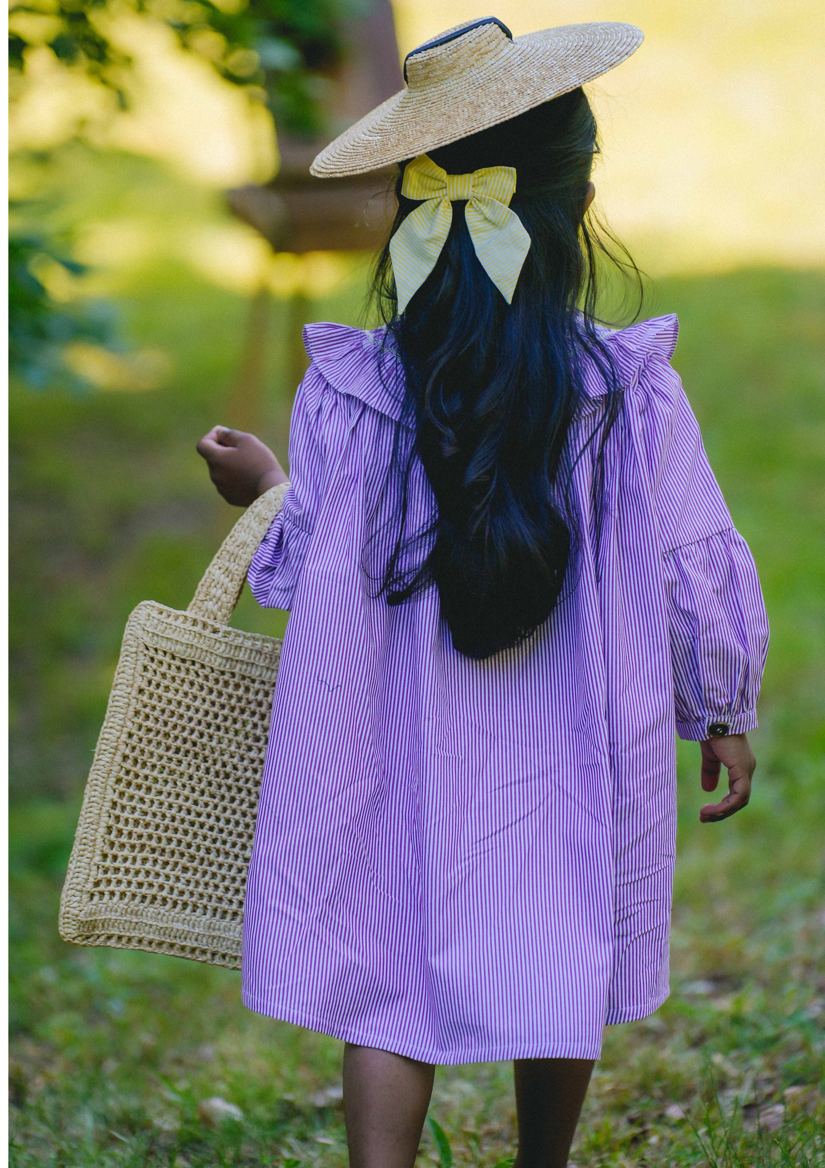 Robe Bianca - Rayures bordeaux