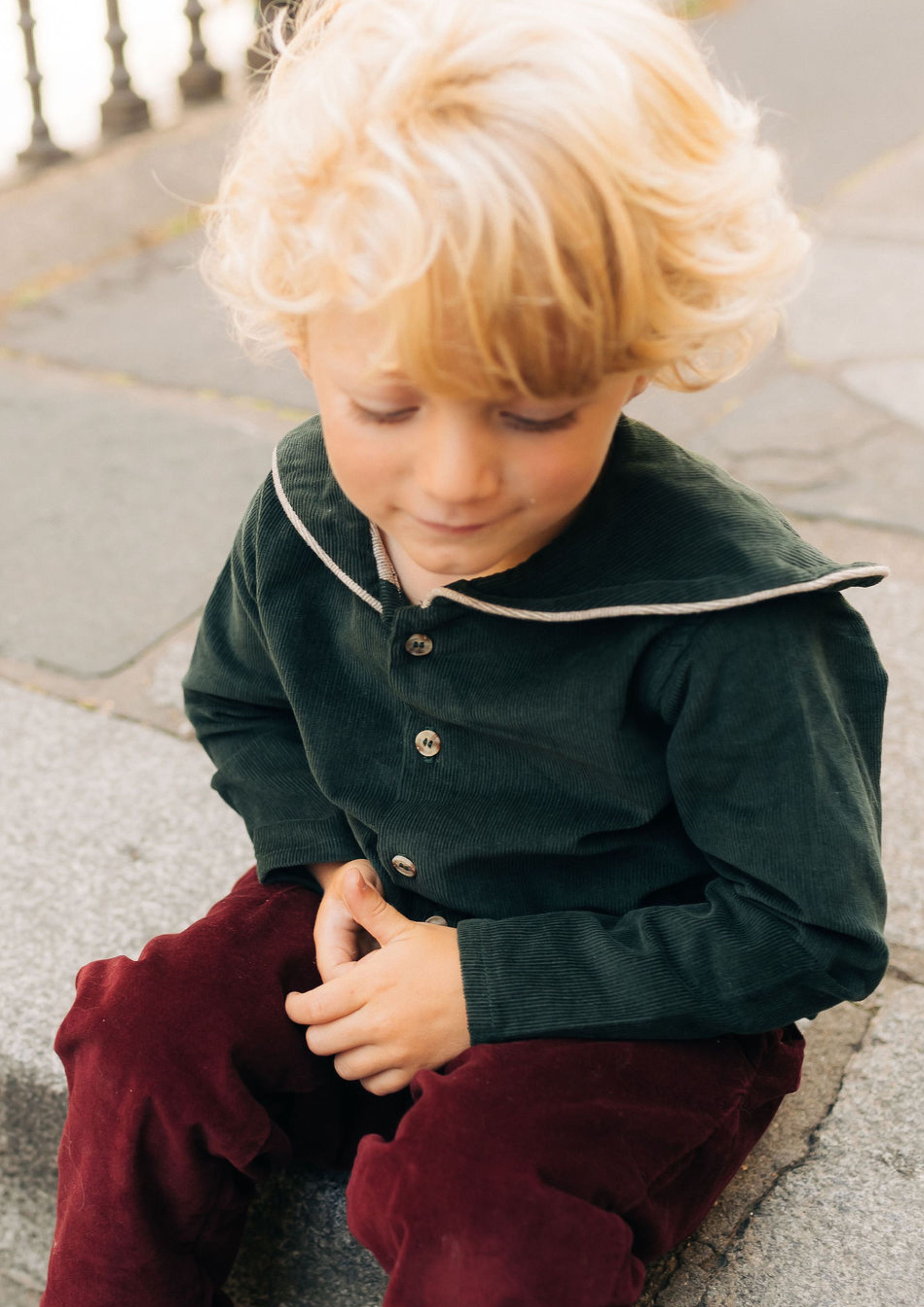 Chemise Milton - Velours vert