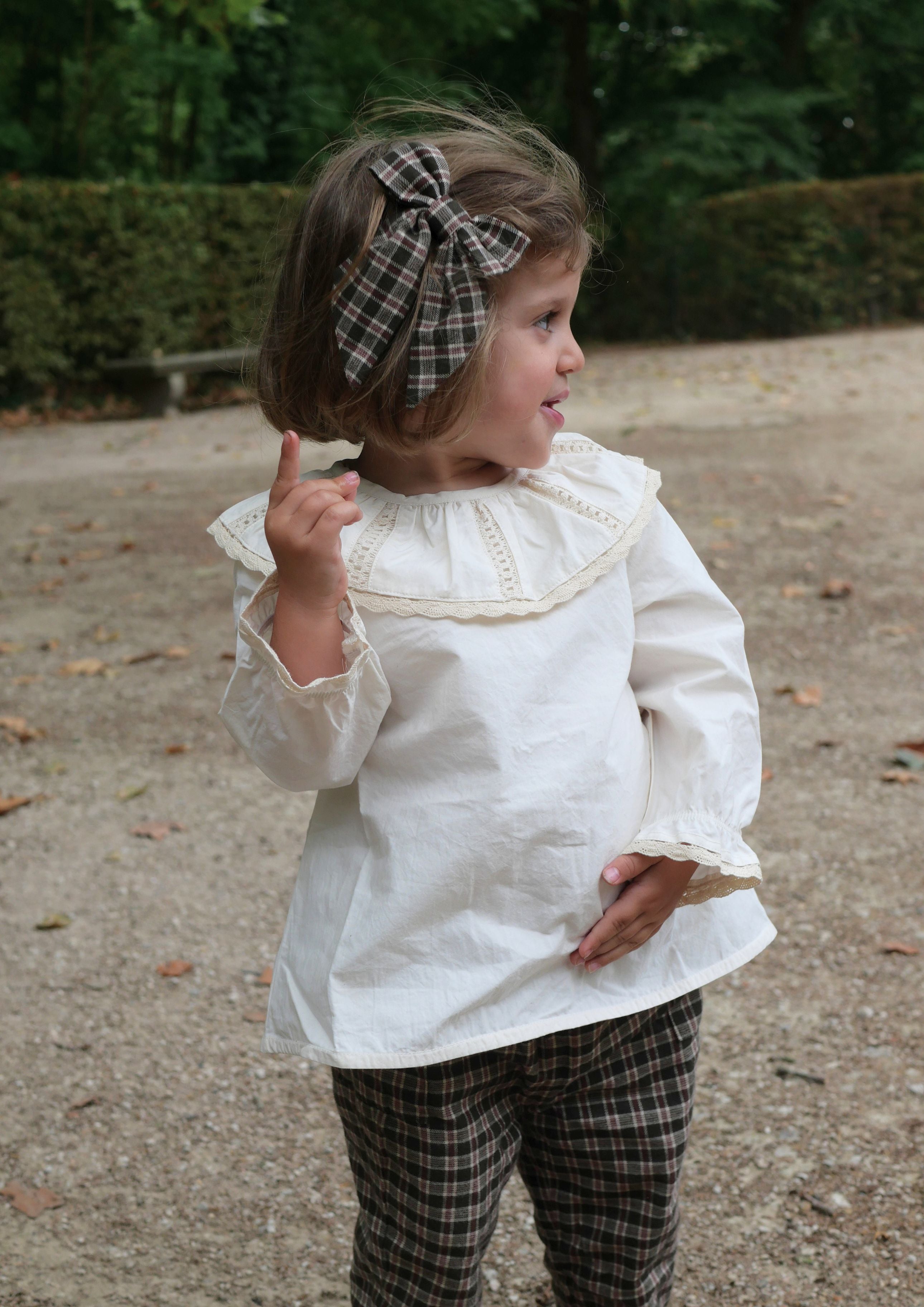 Barrette Carlotta - Tartan gris