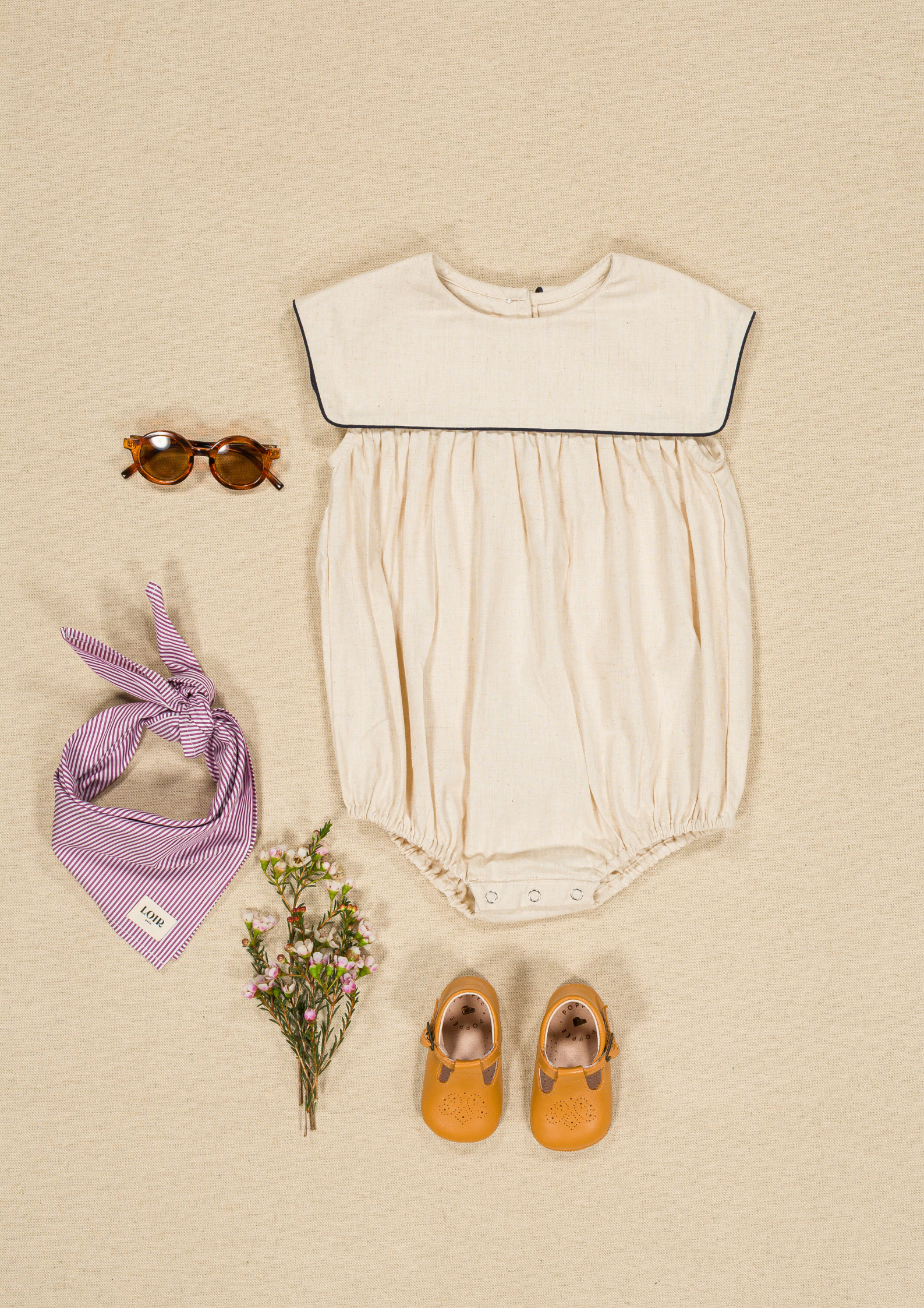 Foulard Alfred - Rayures bordeaux