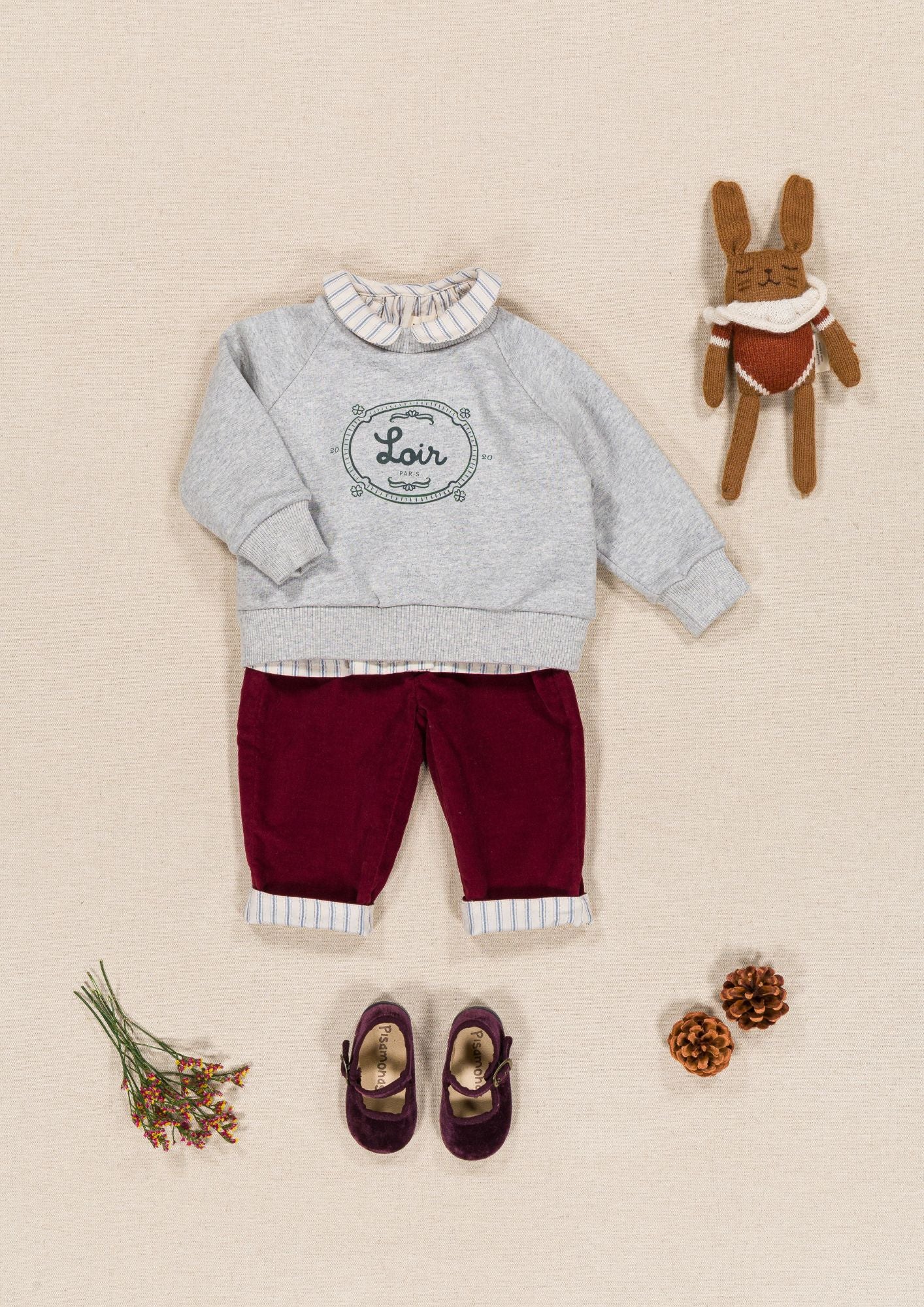 Pantalon Nini - Velours bordeaux
