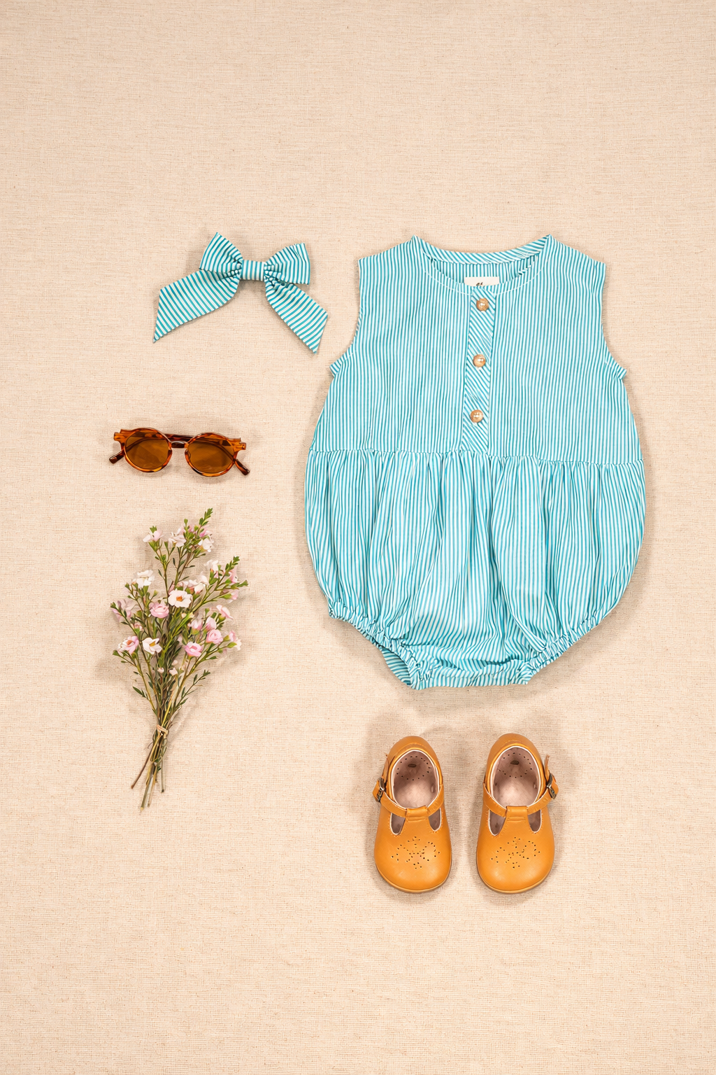 Barette Carlotta - Rayures vertes