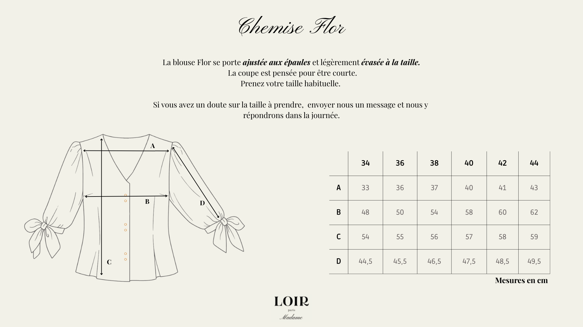 Chemise flor - Madame - Lin vert