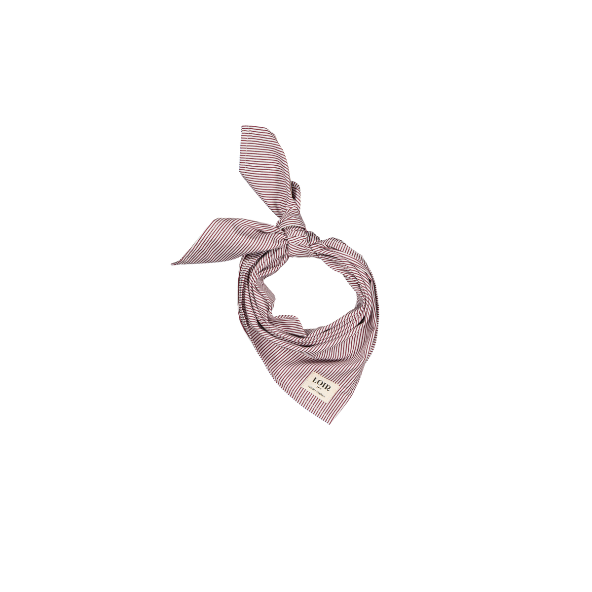 Foulard Alfred - Rayures Bordeaux