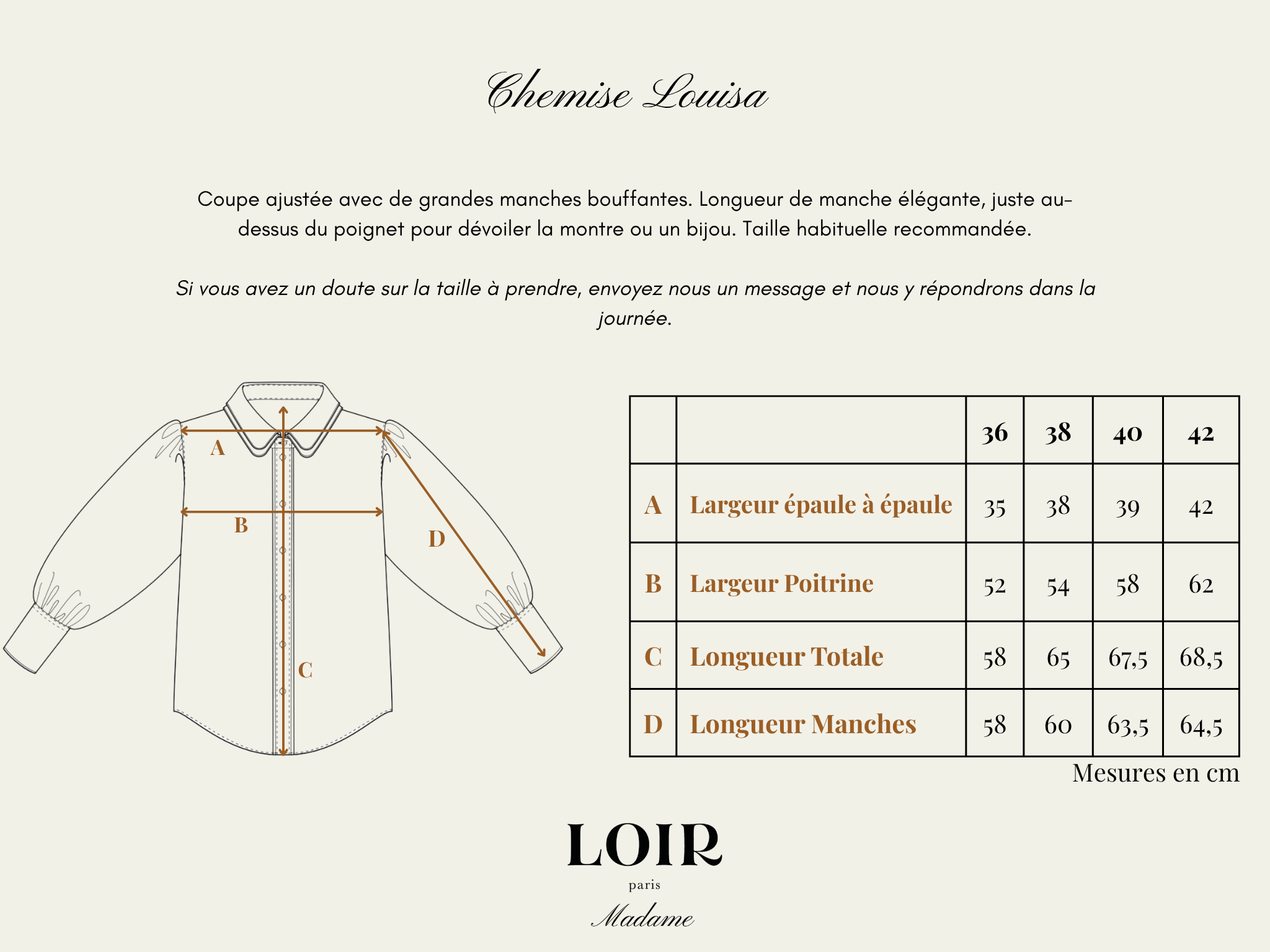Chemise LOUISA - Blanche