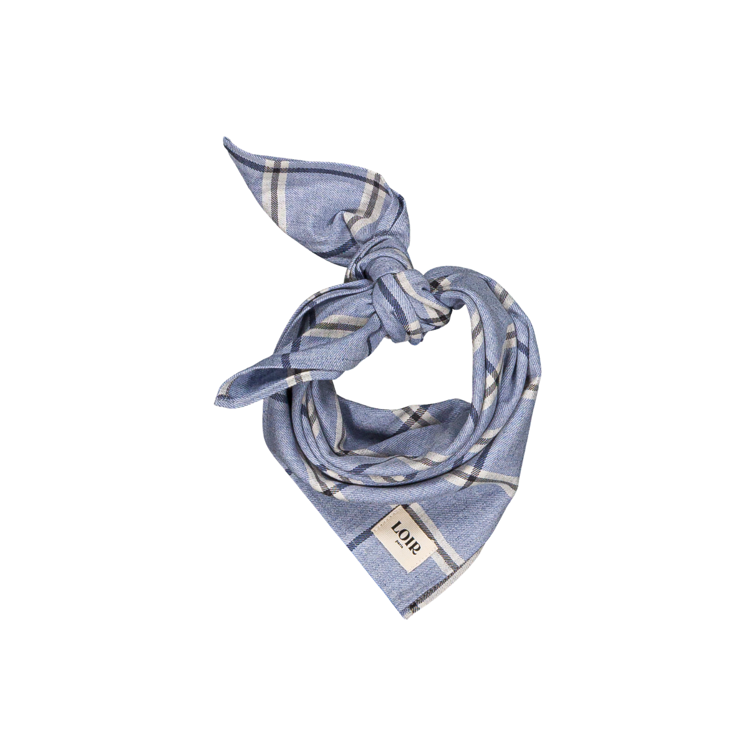 Foulard Alfred - Tartan ciel