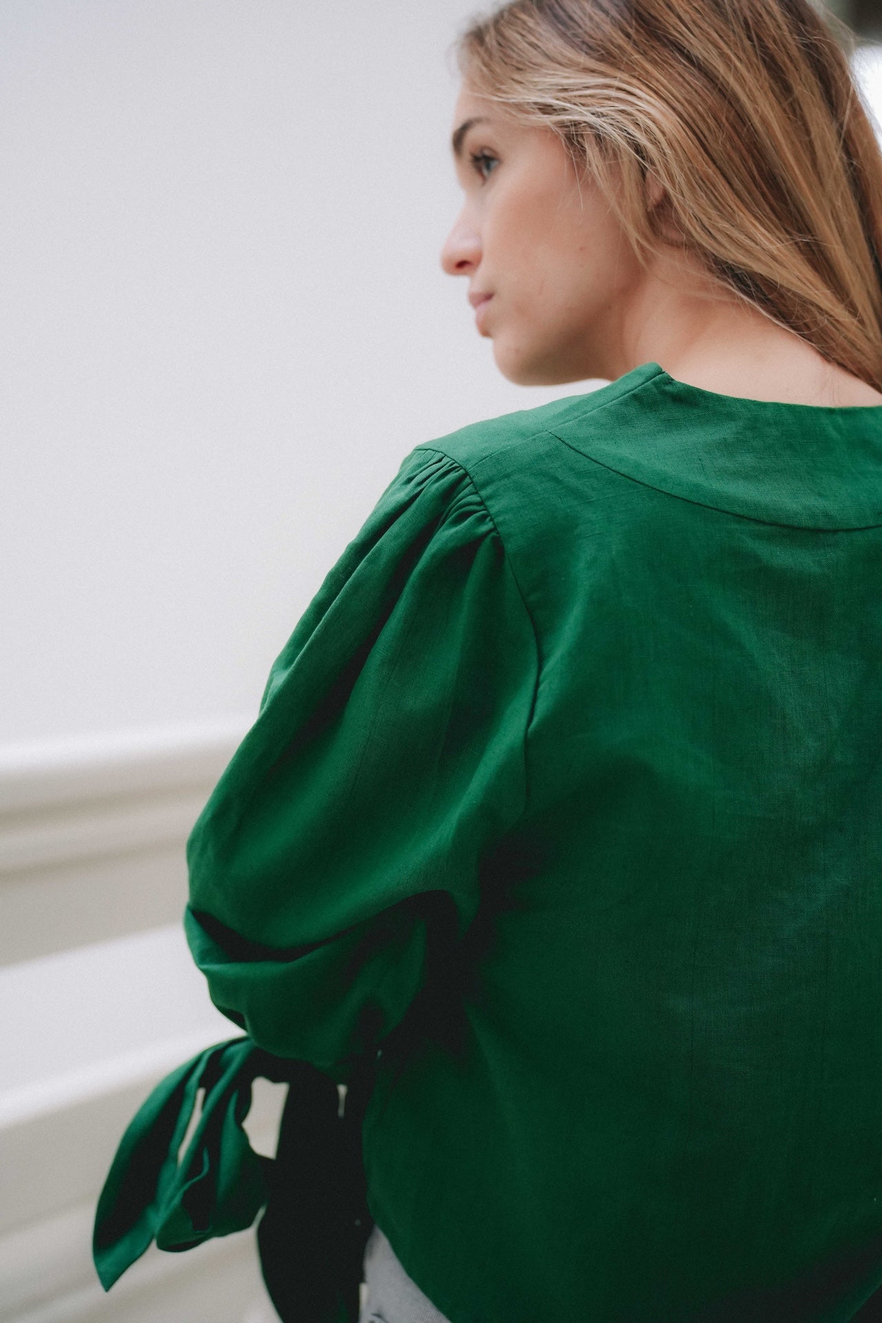 Chemise flor - Madame - Lin vert