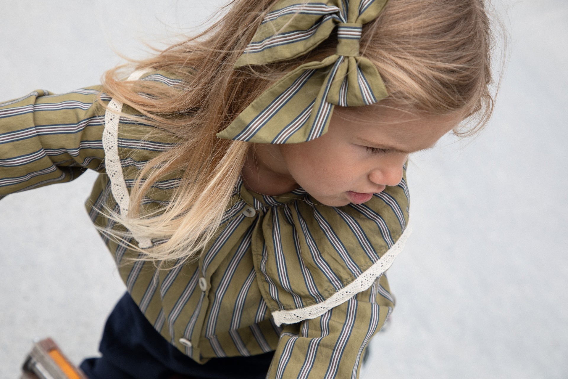 Chemise Berthe - Rayures olive