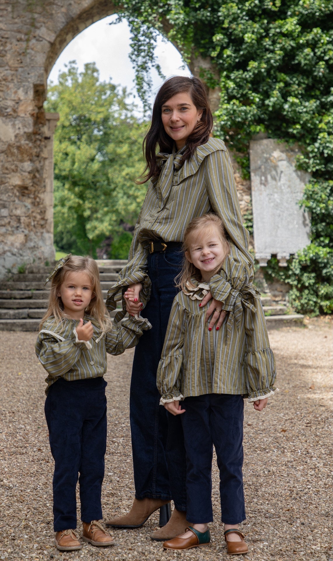Blouse Esperance - Rayures olive