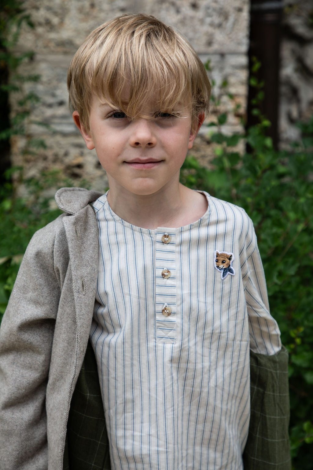 Blouse Kurta - Rayures ciel