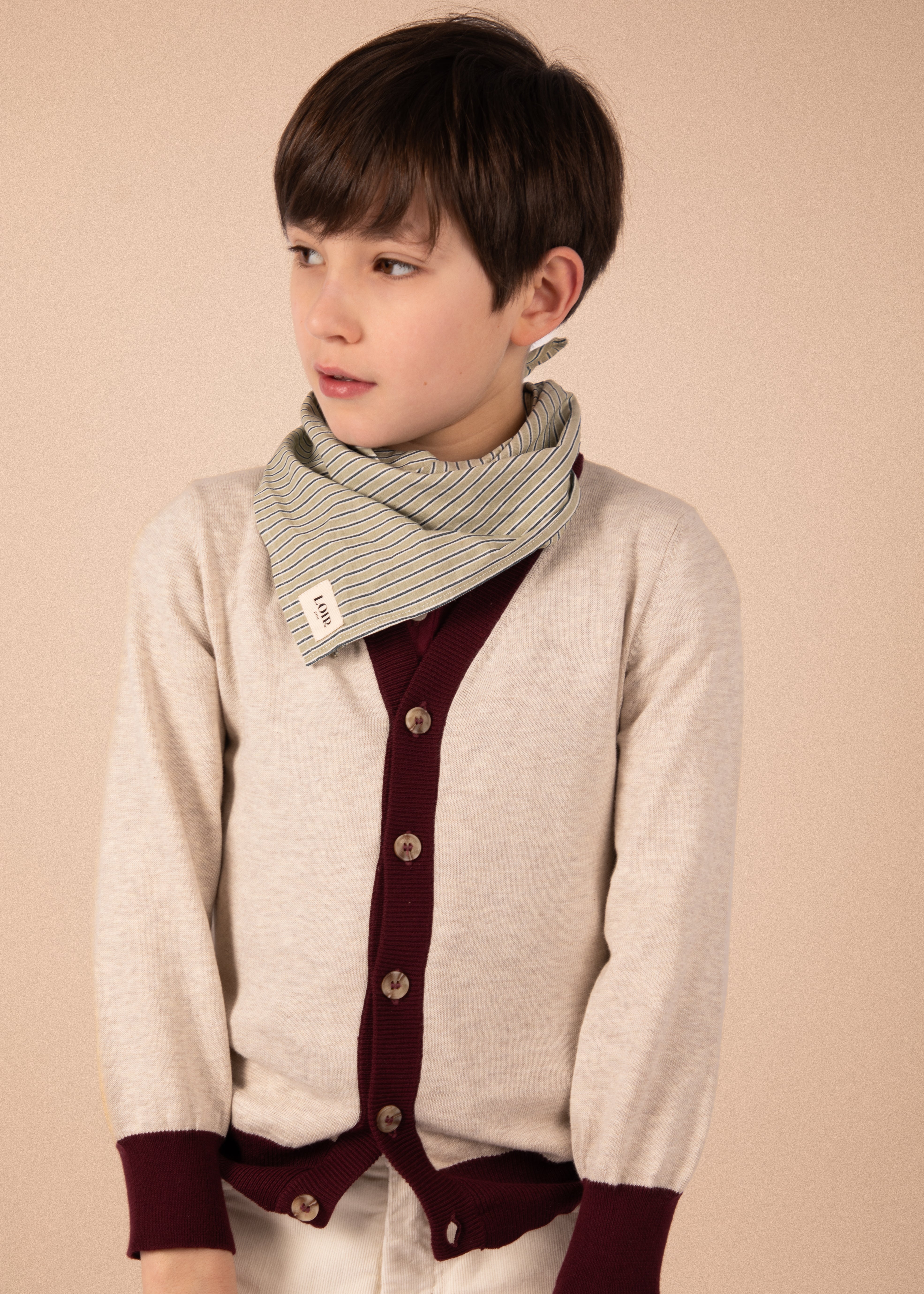Foulard Alfred - Rayures menthe