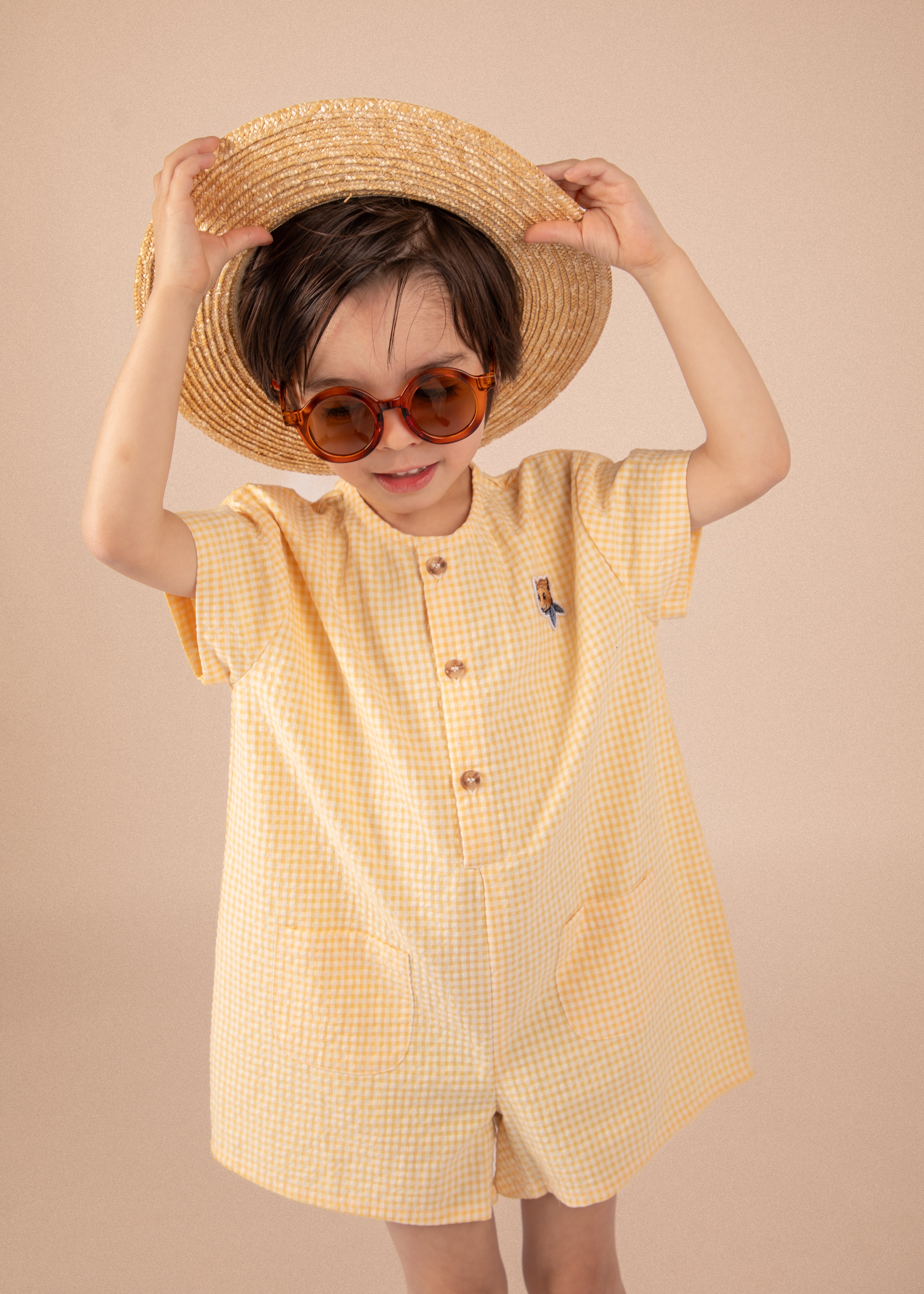 Combinaison Arsène - Vichy jaune