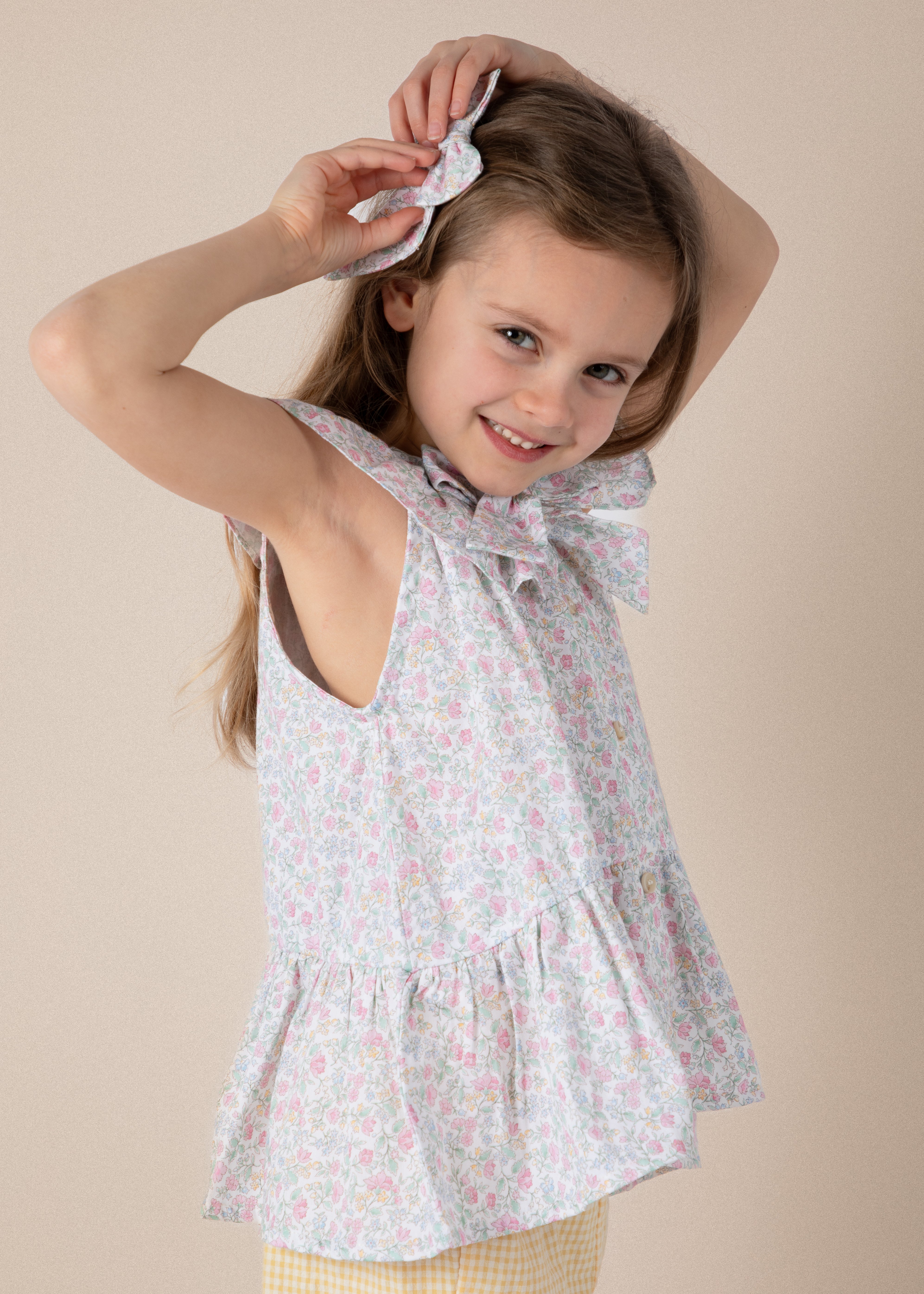 Chemise Hortense - Fleurs roses