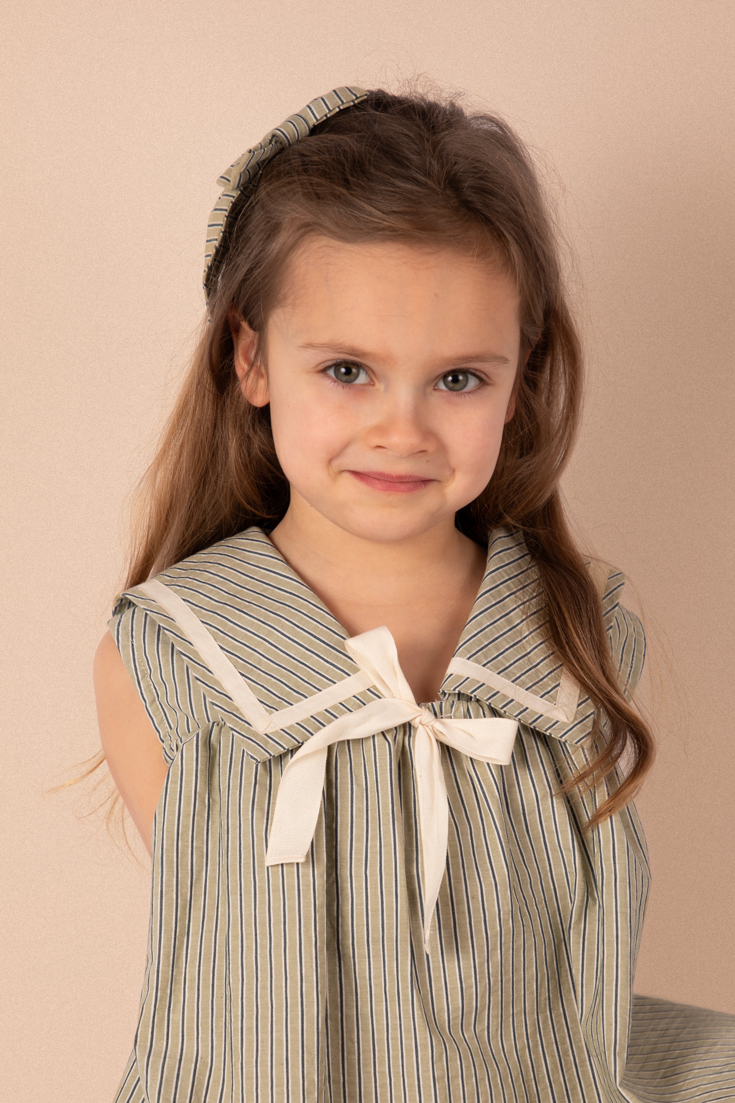 Robe Gabriella - Rayures menthe