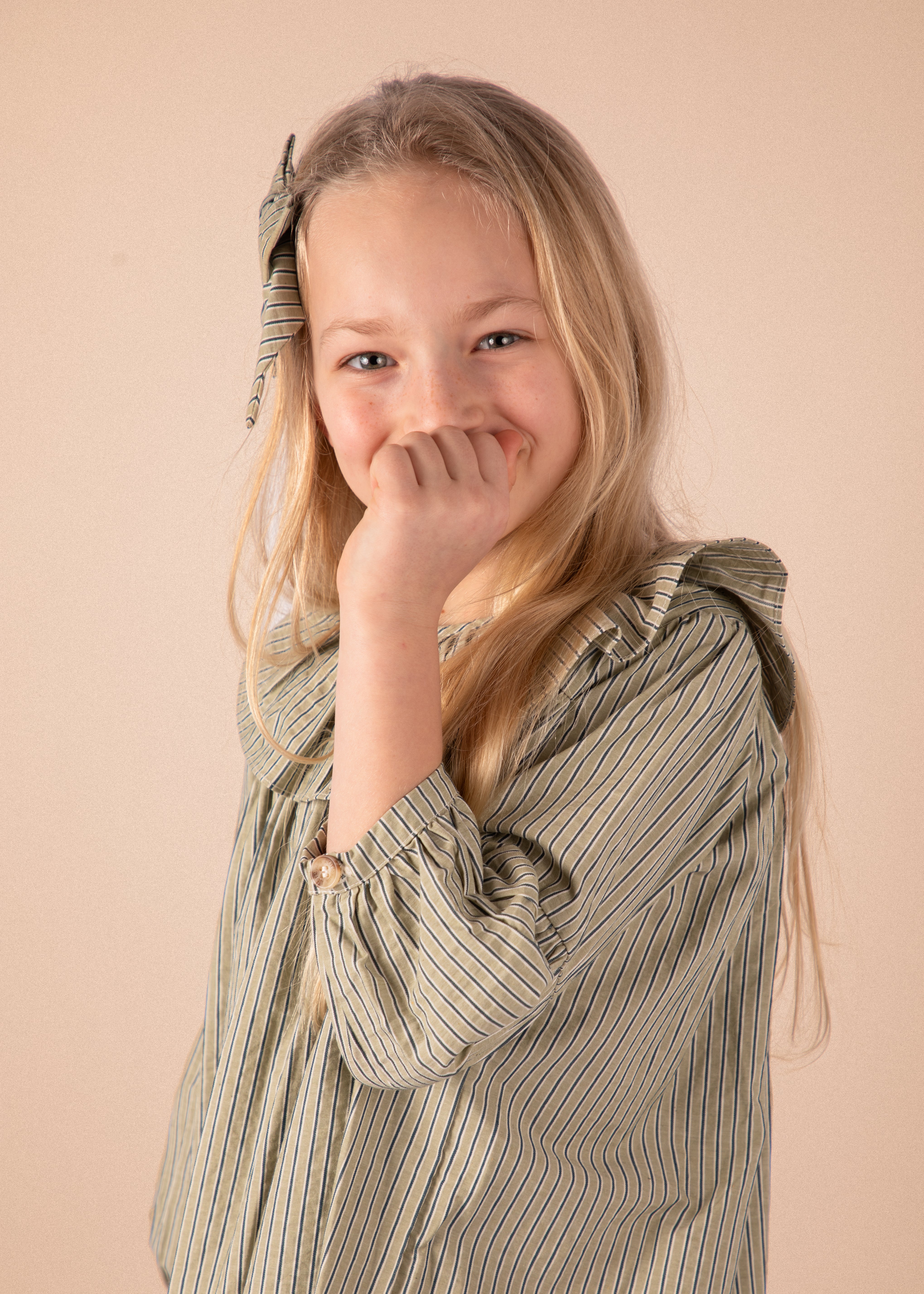 Robe Bianca - Rayures menthe