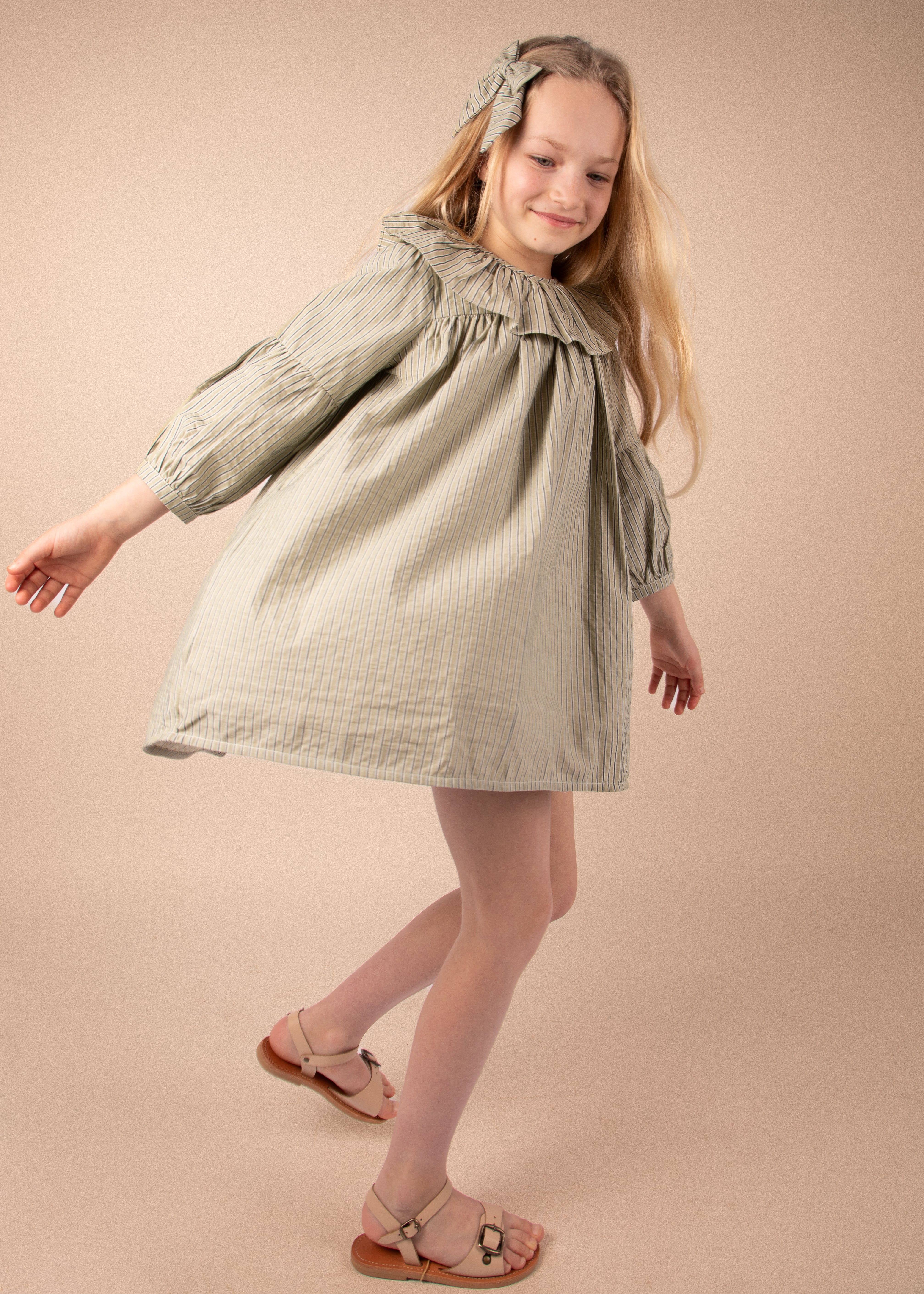 Robe Bianca - Rayures menthe