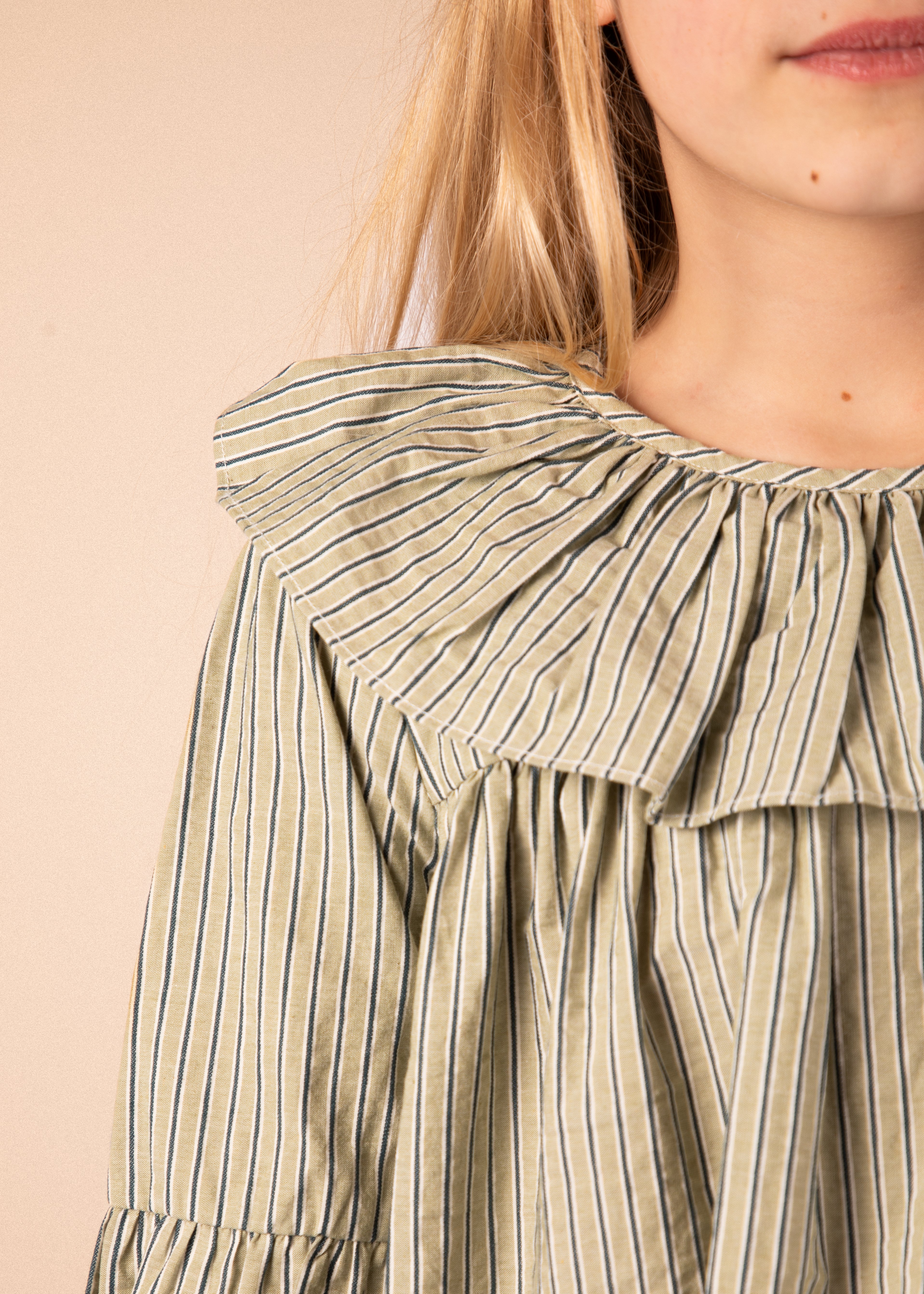 Robe Bianca - Rayures menthe