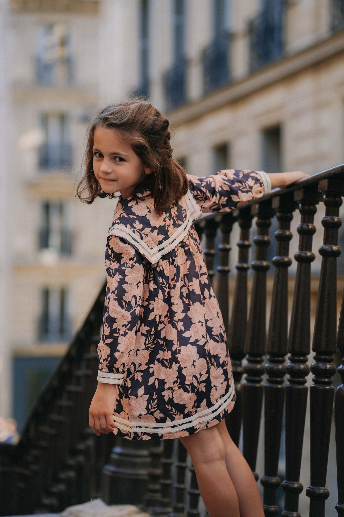 Robe Lotti - Fleurs marine