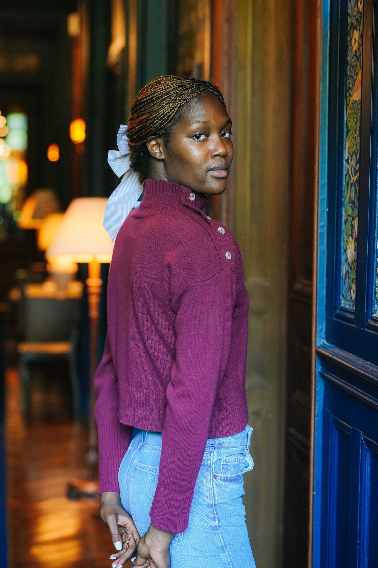 FW26 - MADAME - PULL SIMONE - BORDEAUX