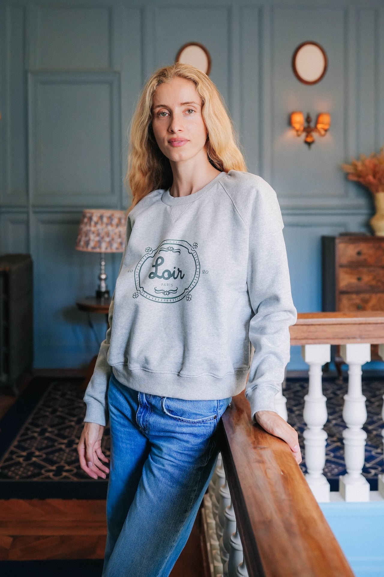 Sweat Ecusson - Gris