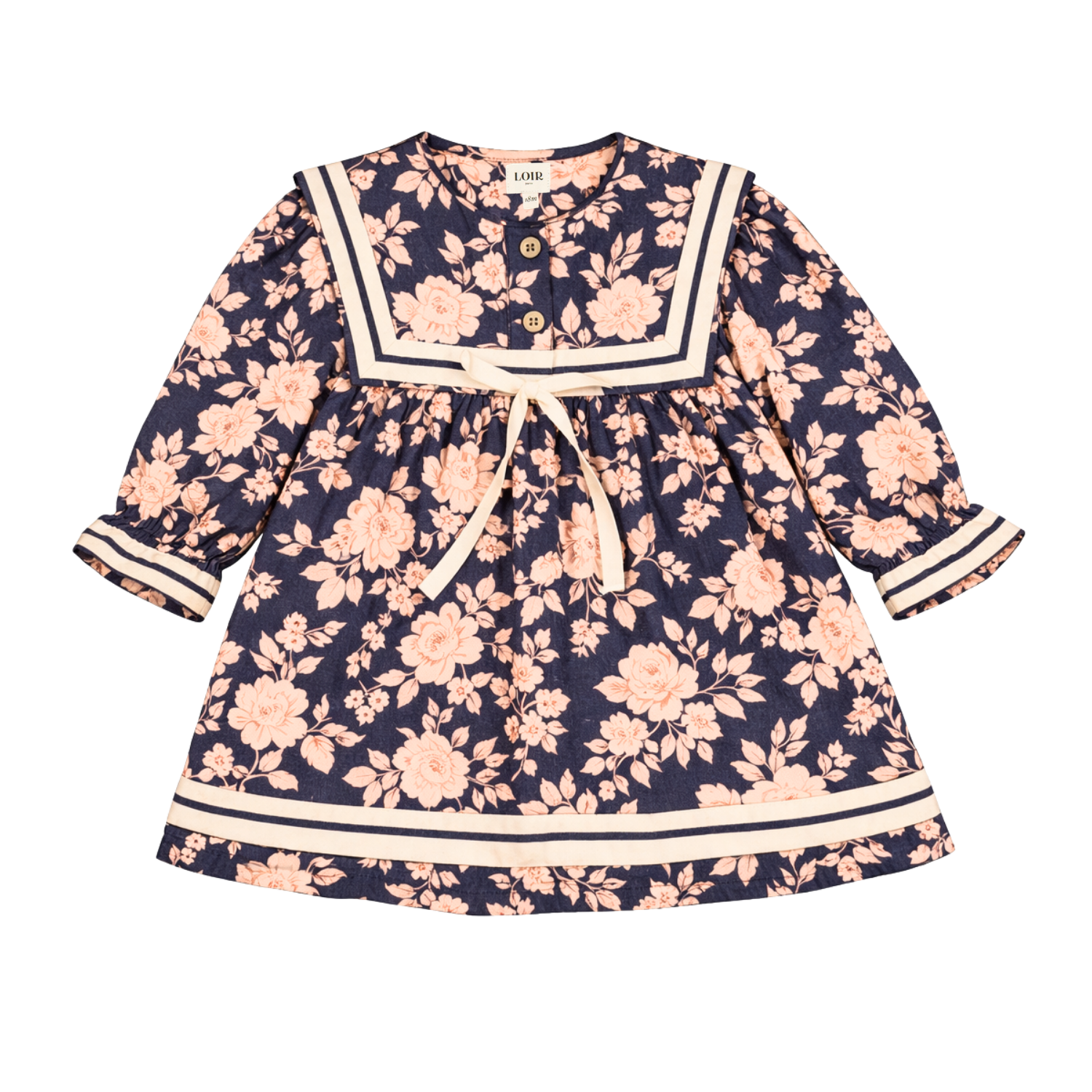 Robe Lotti - Fleurs marine