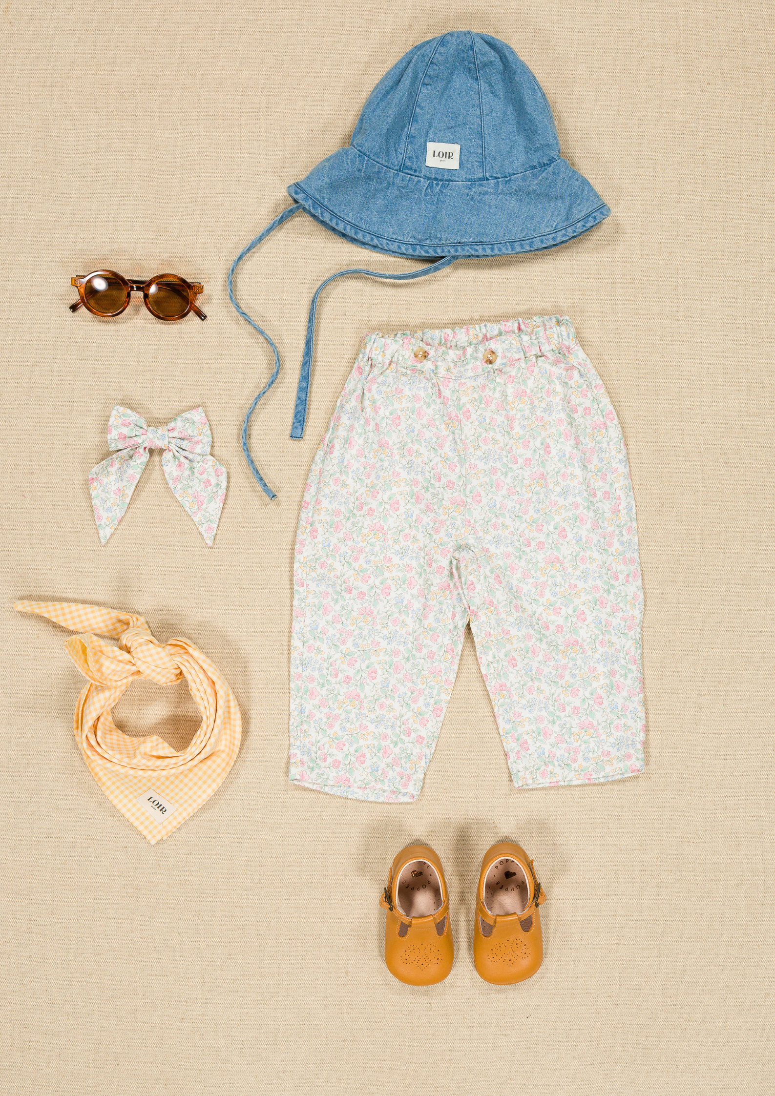 Pantalon Nini - Fleurs roses