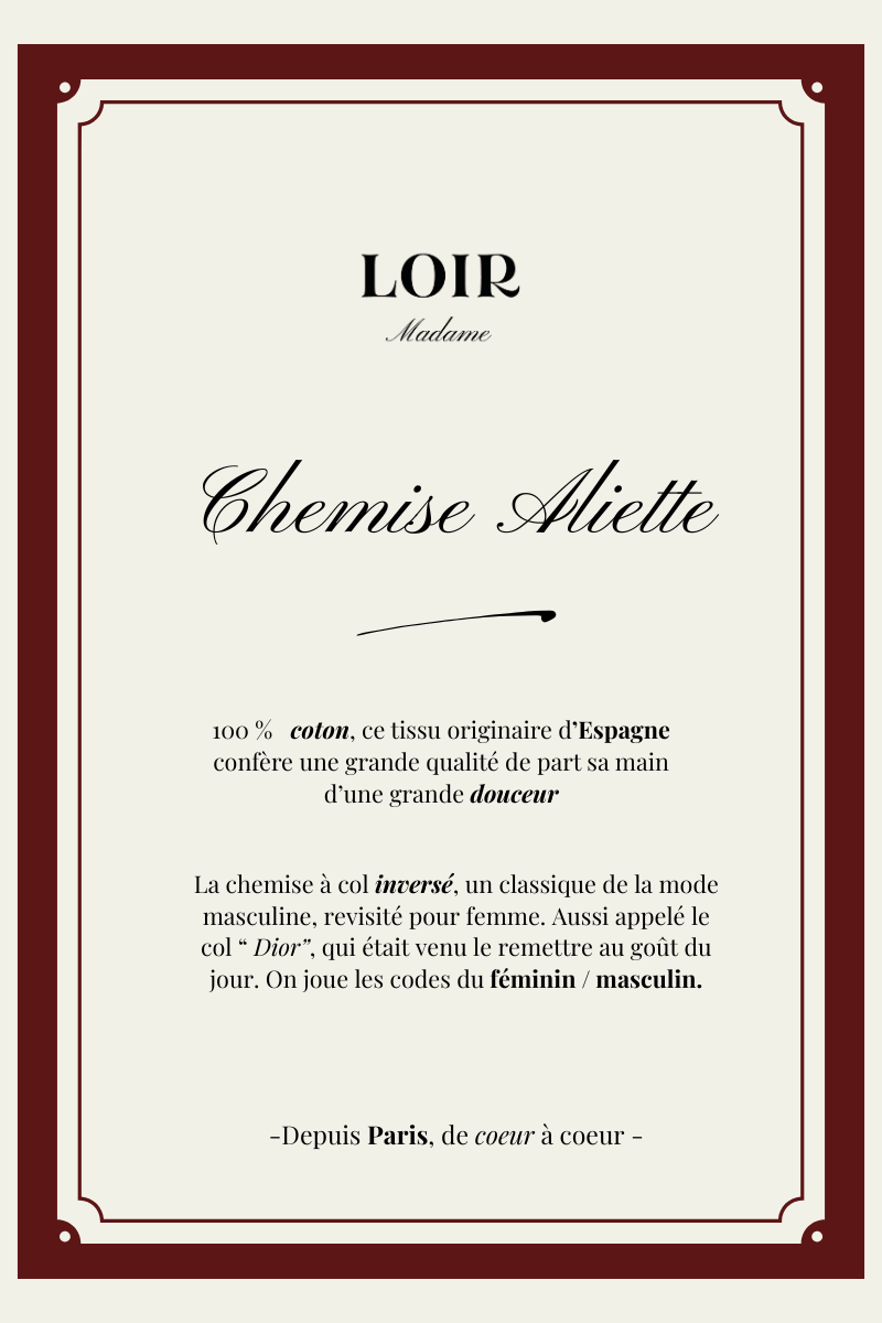 Chemise ALIETTE - Blanche