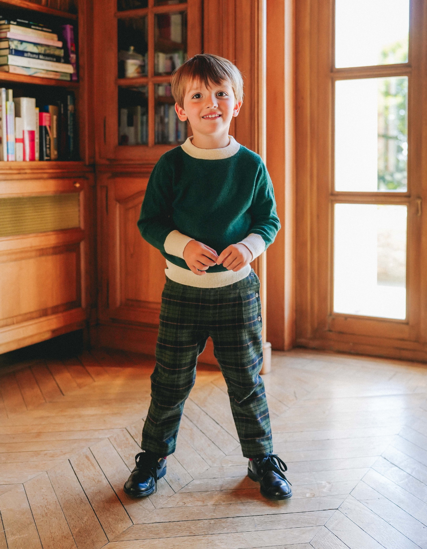 Pantalon CAROTTE - Tartan Bleu Marine