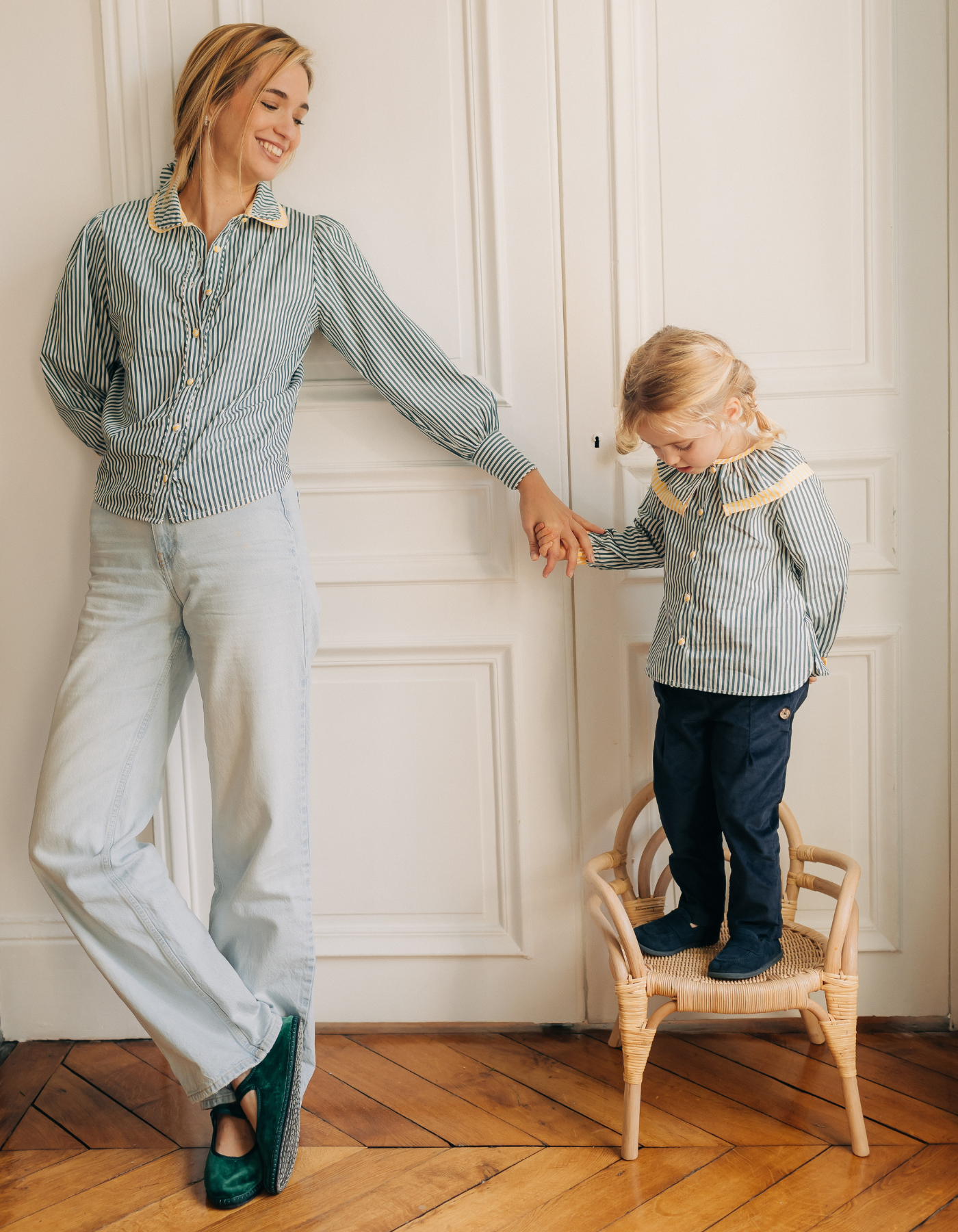 Chemise LOUISA - Rayures vertes