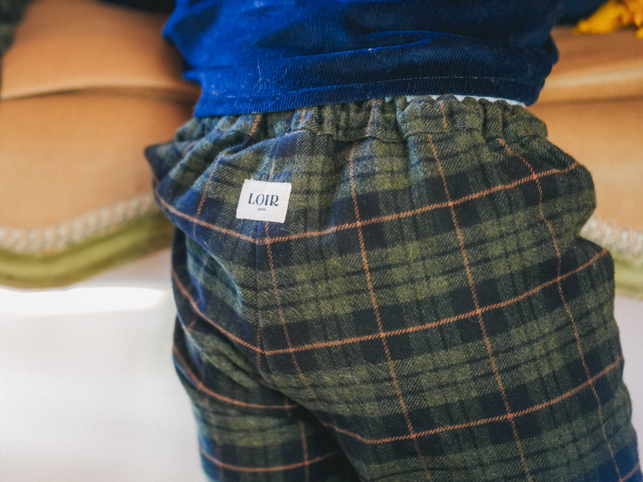 Pantalon NINI - Tartan Bleu marine