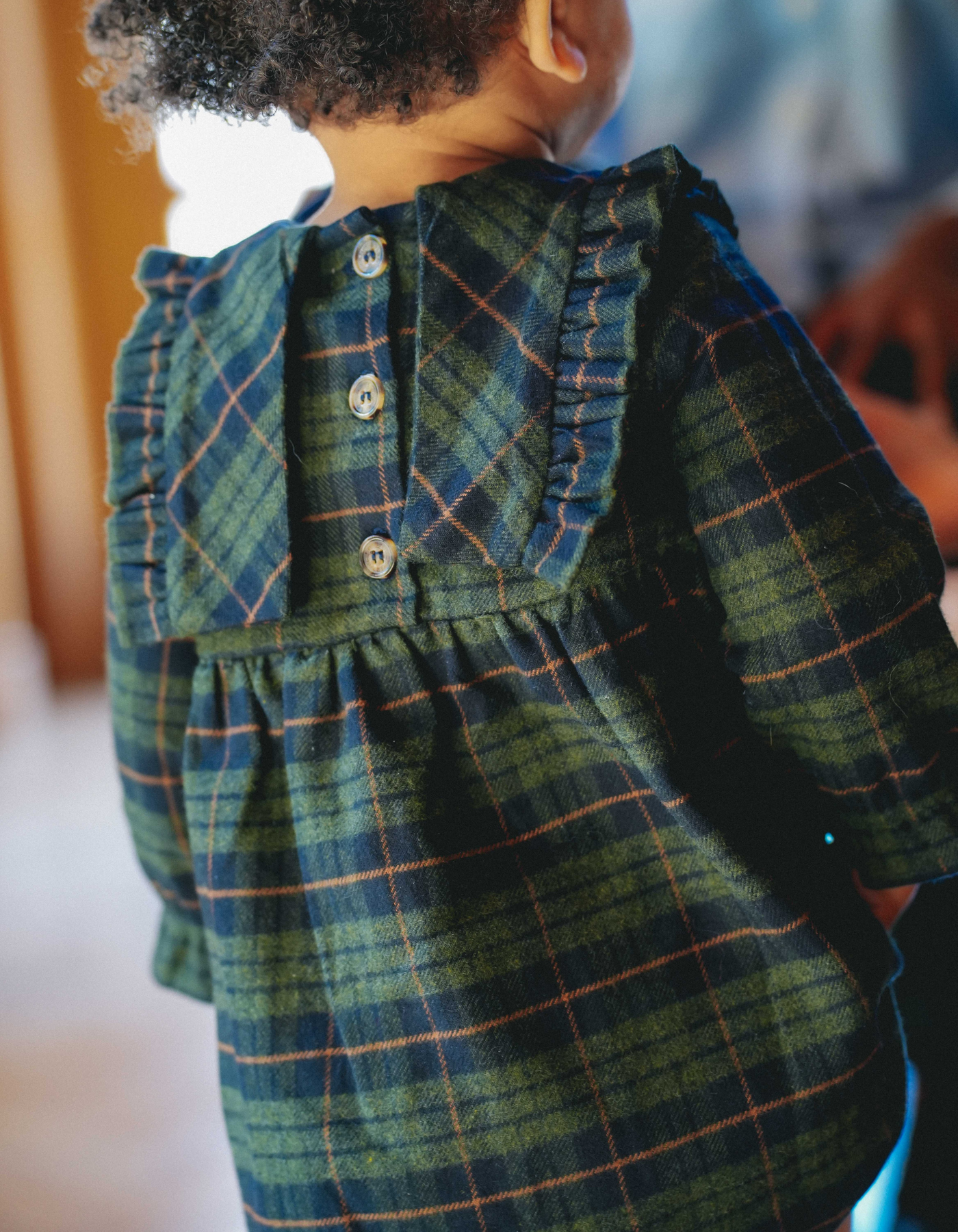 Robe NINON - Tartan Bleu Marine