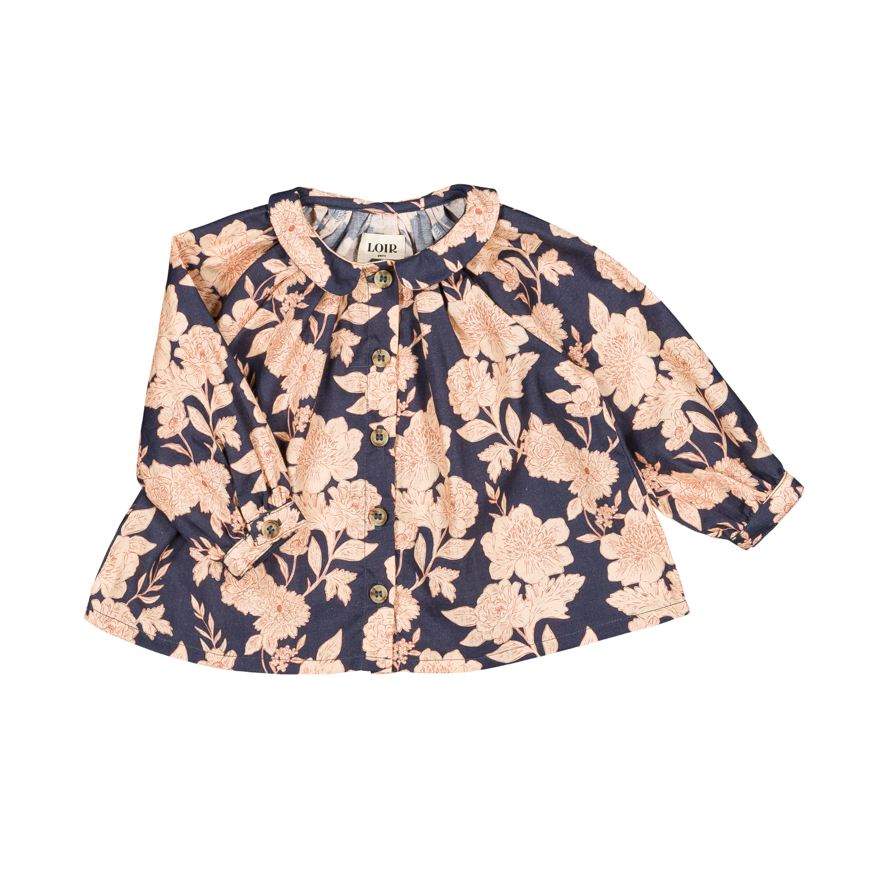 Chemise Cezanne - Fleurs marine