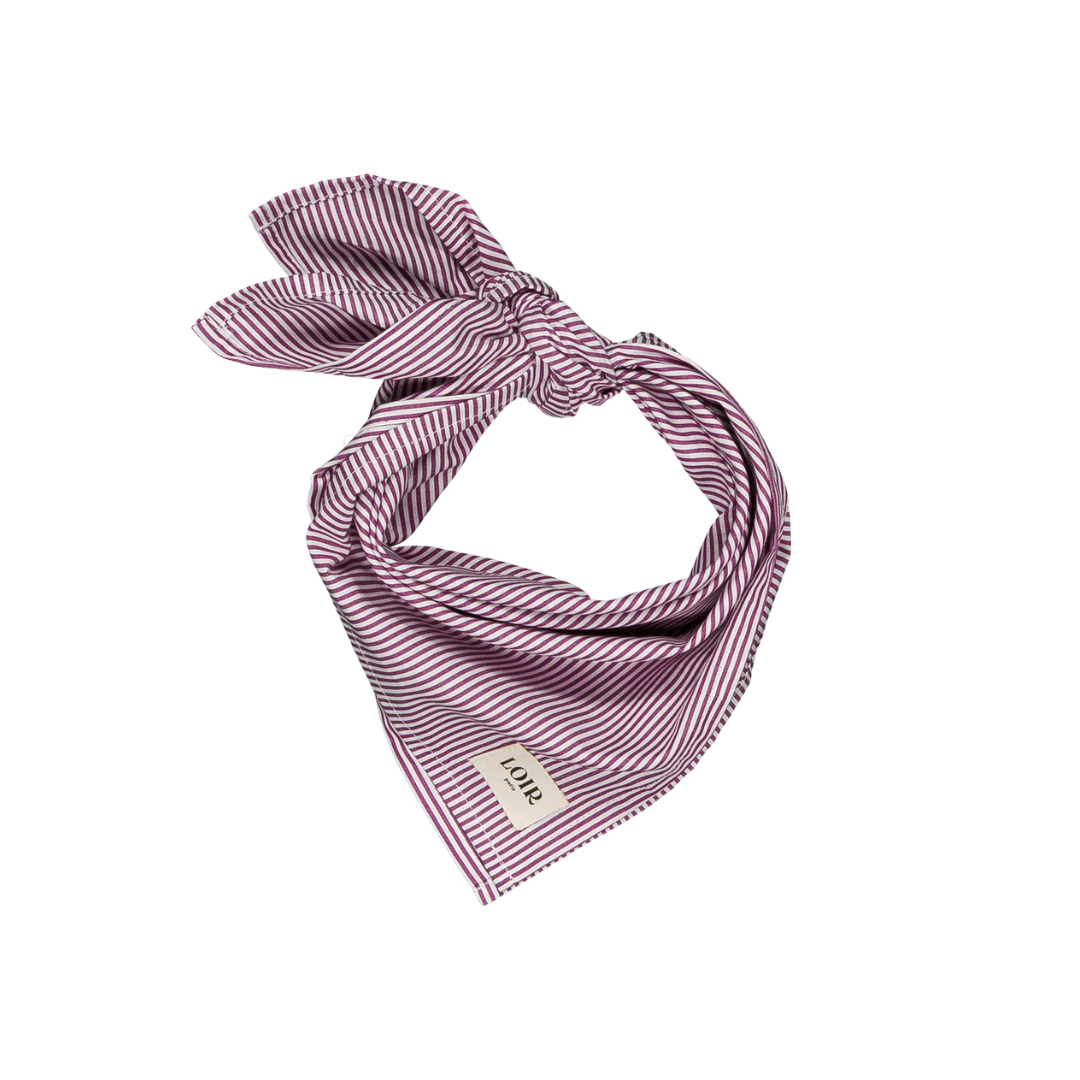Foulard Alfred - Rayures bordeaux