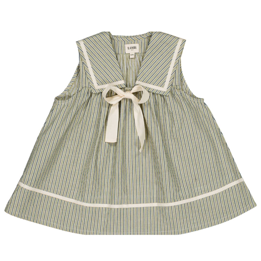 Robe Gabriella - Rayures menthe