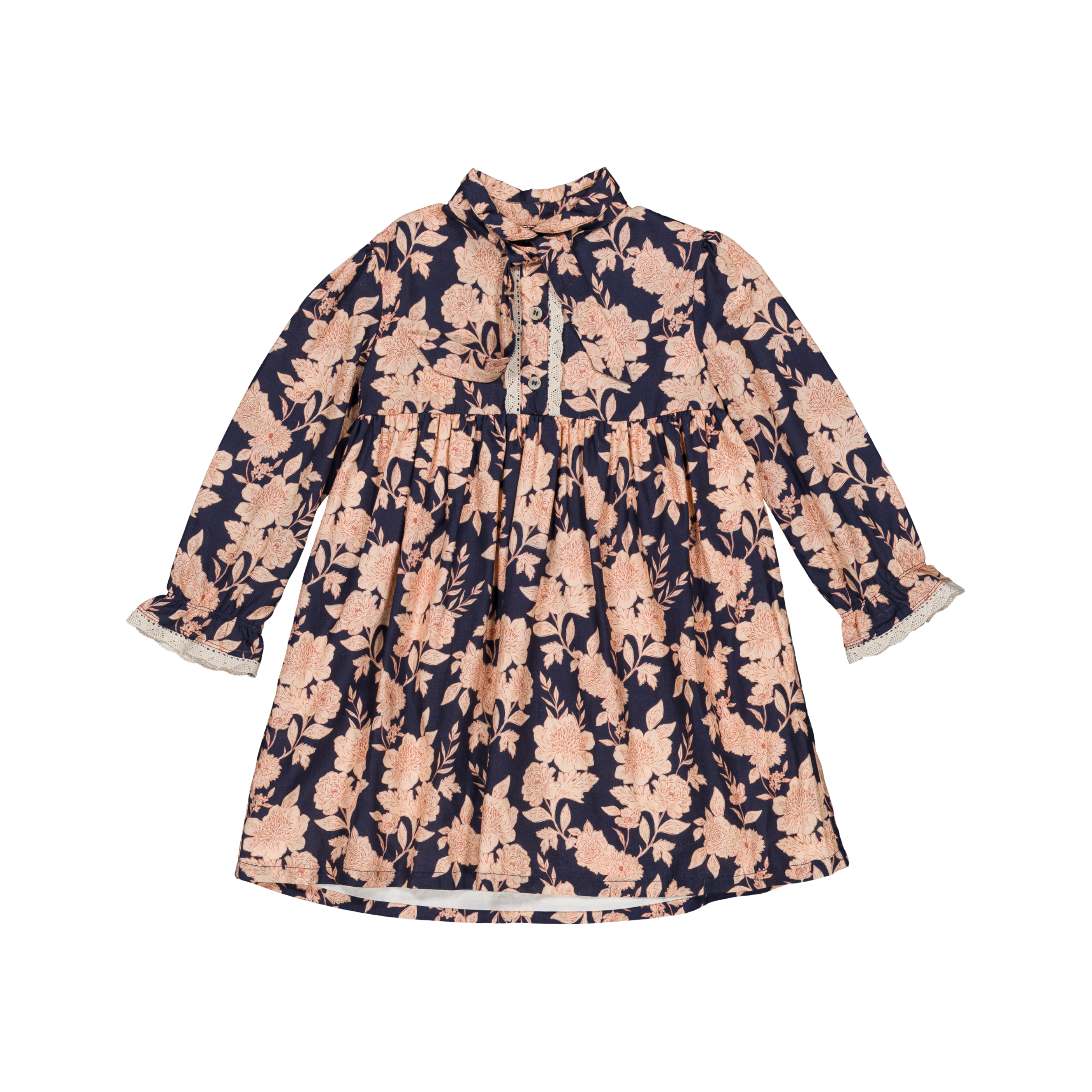 Robe Elise - Fleurs marine