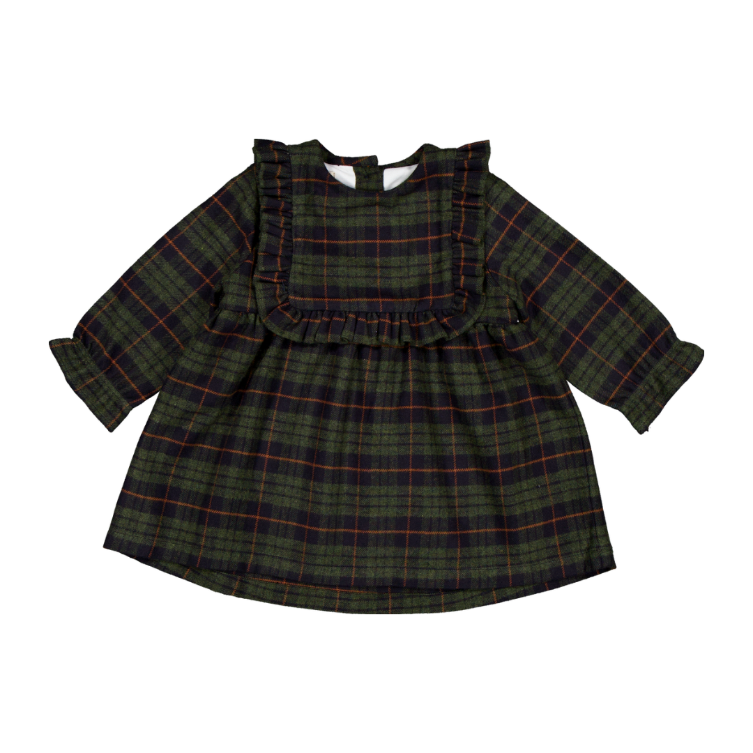 Robe NINON  - Tartan Bleu Marine