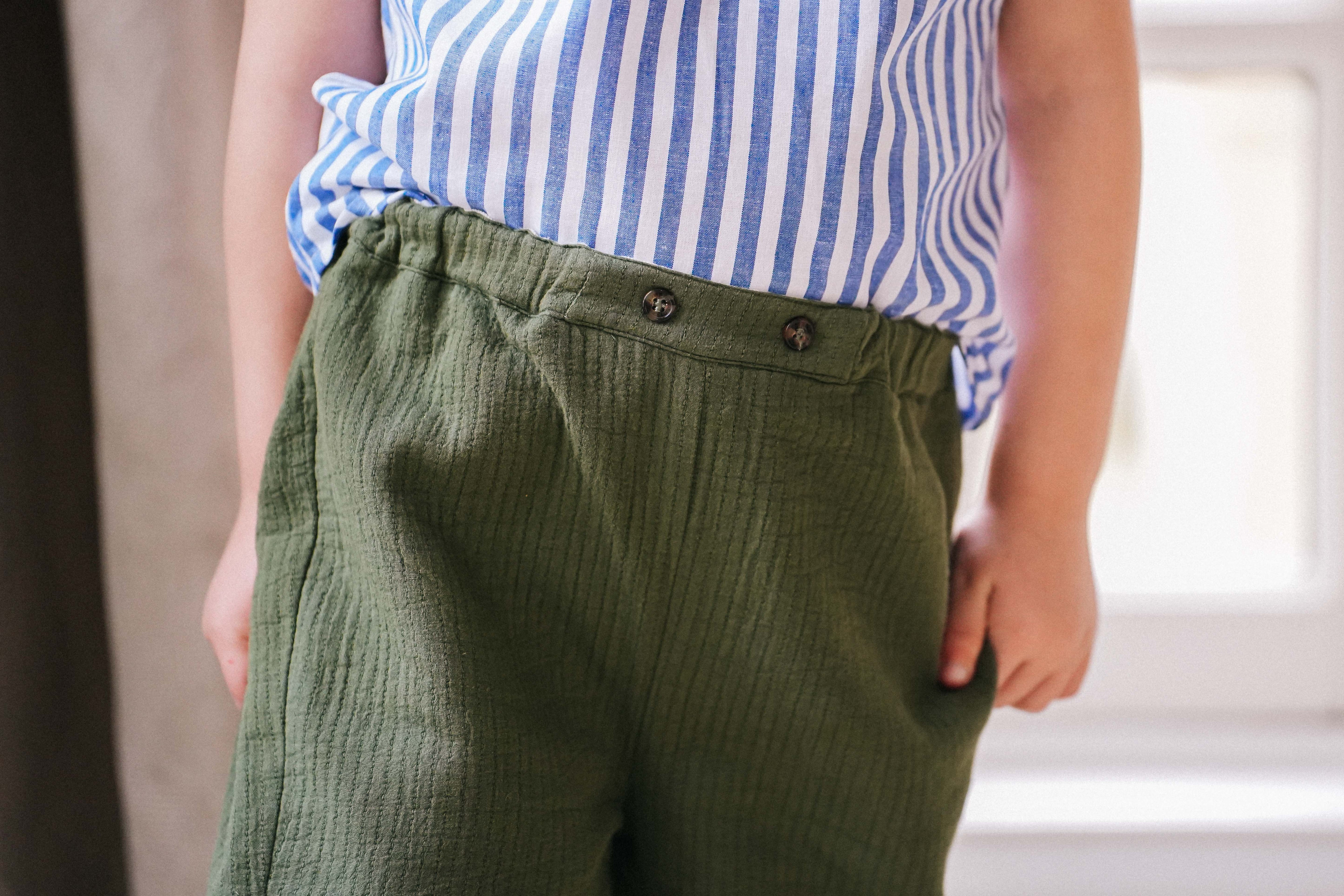 Pantalon NINI - coton vert