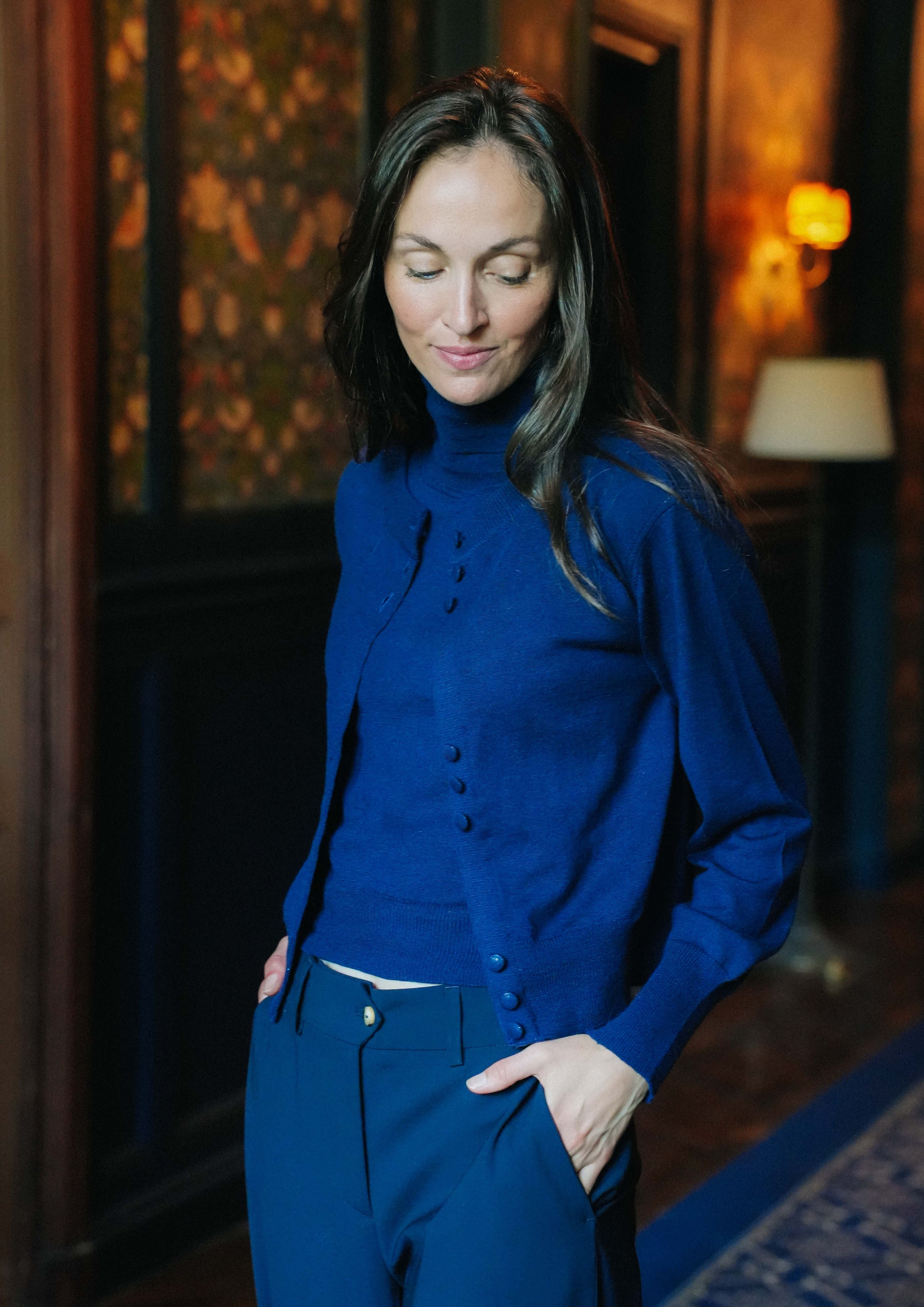 CARDIGAN CLEMENCE - MARINE