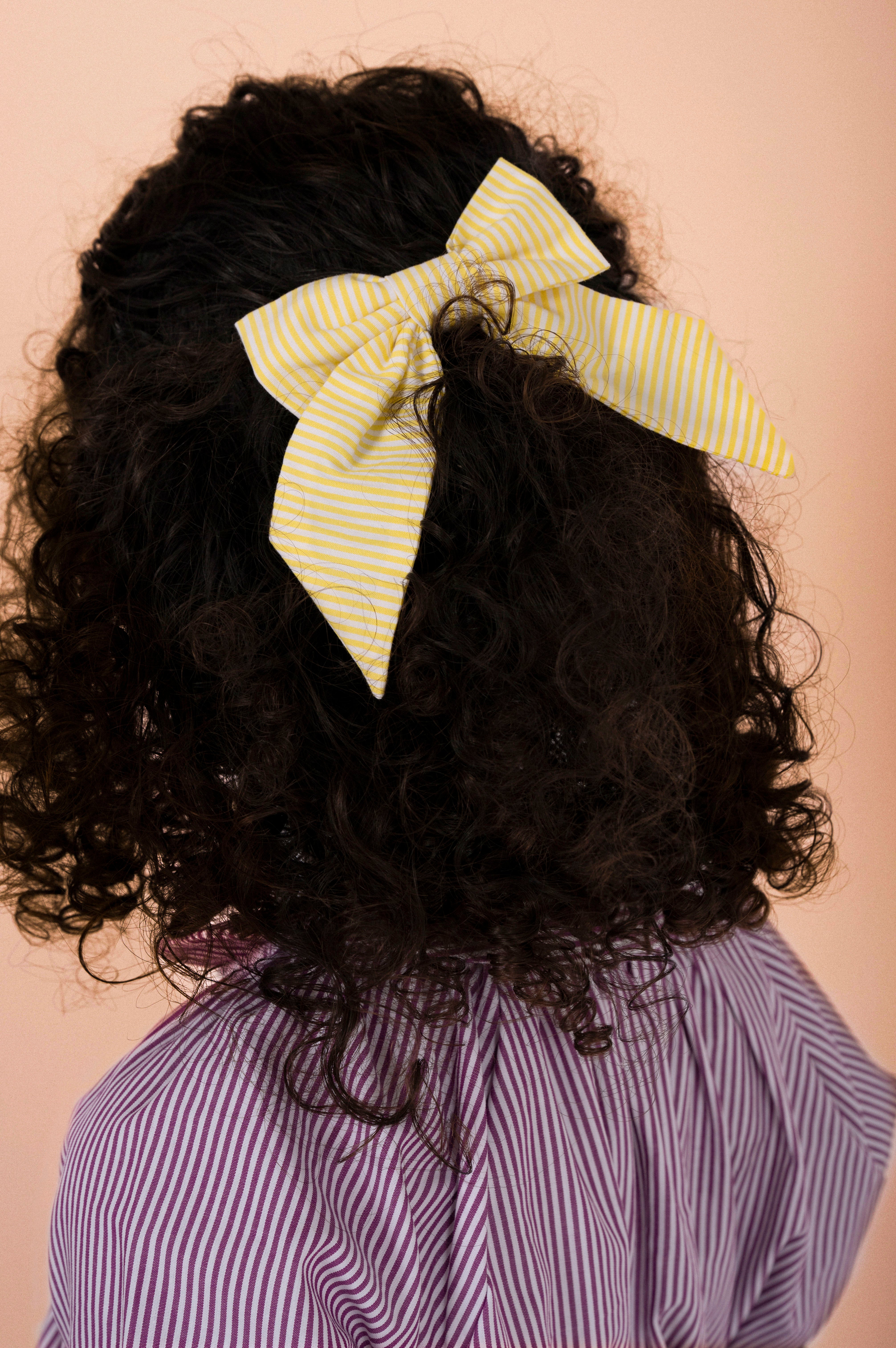 Barette Carlotta - Rayures jaunes
