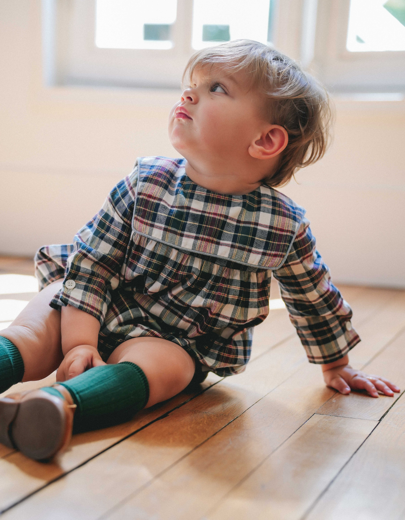 Barboteuse Sisi  - Tartan de Noël