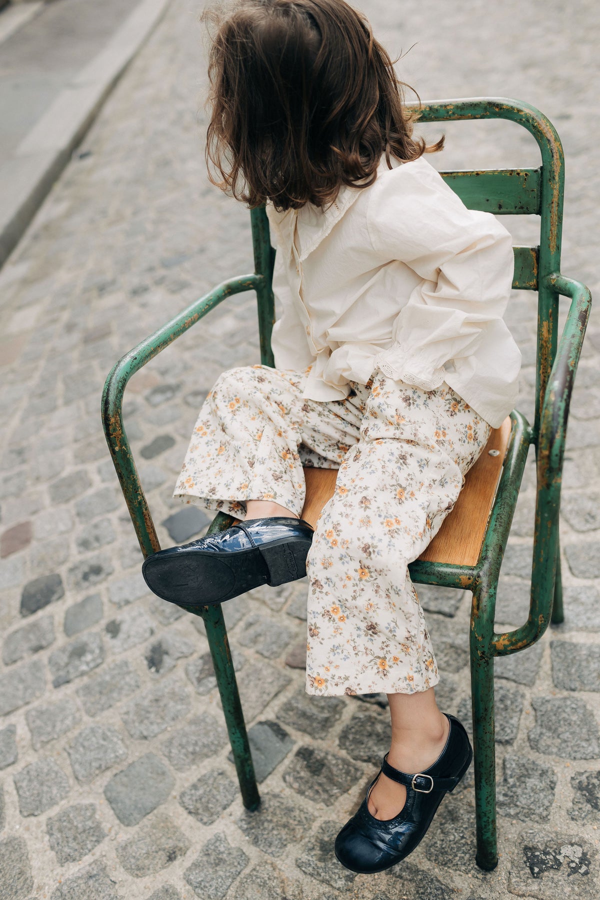 Pantalon Roma - Velours Fleuri