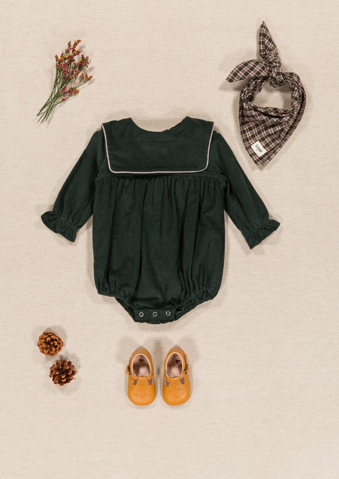 BARBOTEUSE SISI - Velours vert