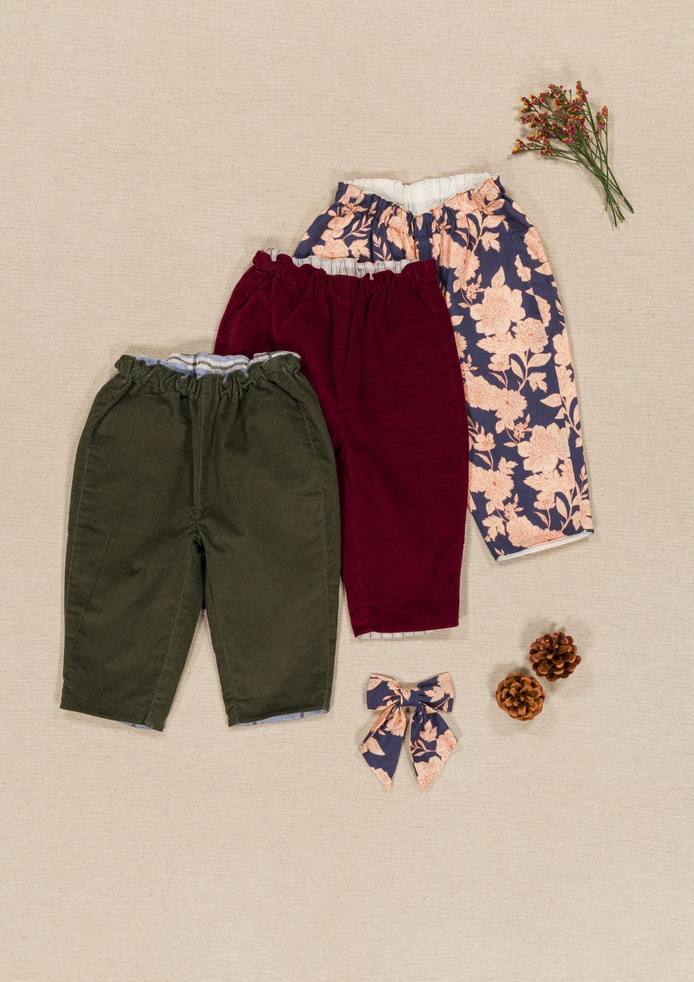 Pantalon Nini - Velours bordeaux