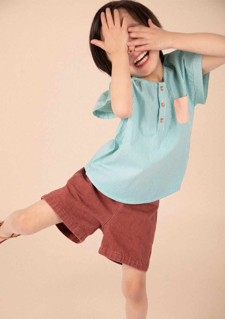 Short antin - Denim terracotta