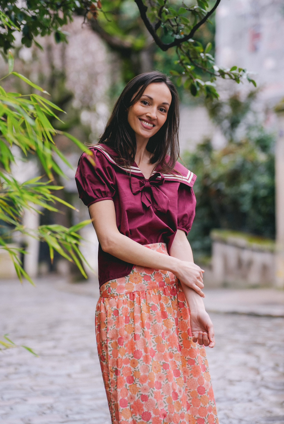 Blouse Viva - Madame - Lin bordeaux