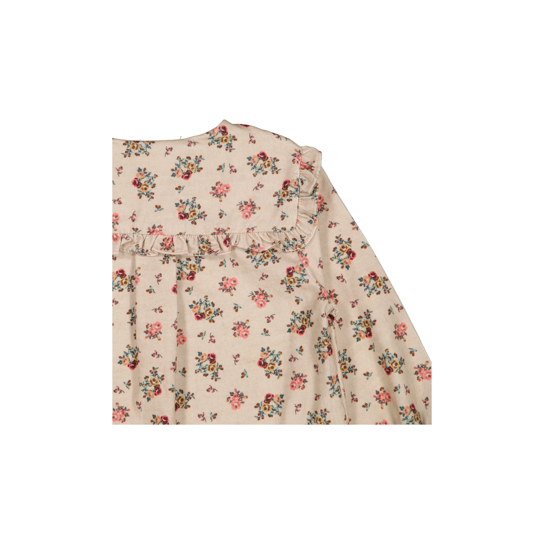 Chemise CAPUCINE - Velours fleurs roses