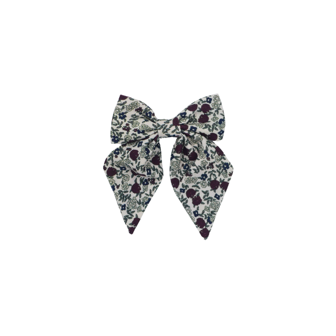 Barrette CARLOTTA  - Fleurs bordeaux